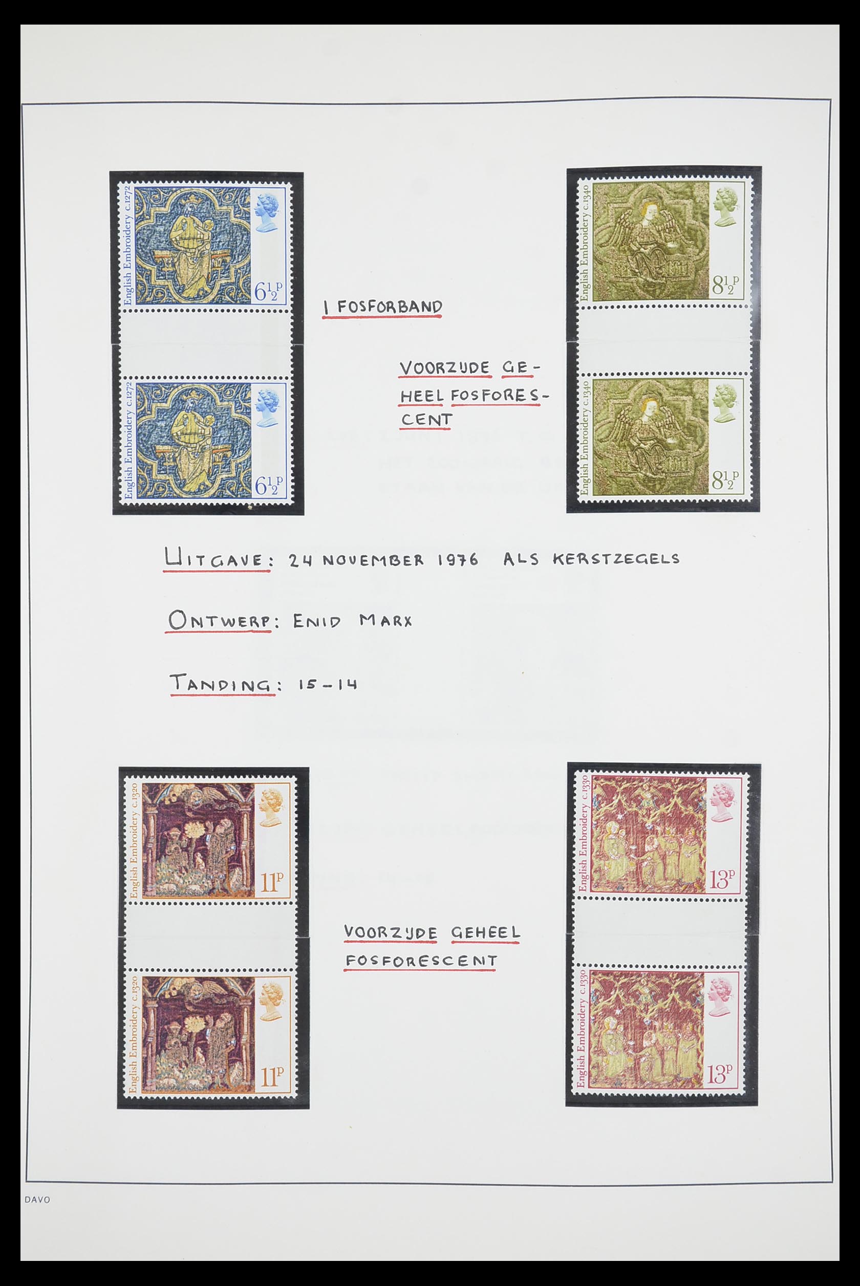 33681 025 - Postzegelverzameling 33681 Engeland brugparen 1972-2014.