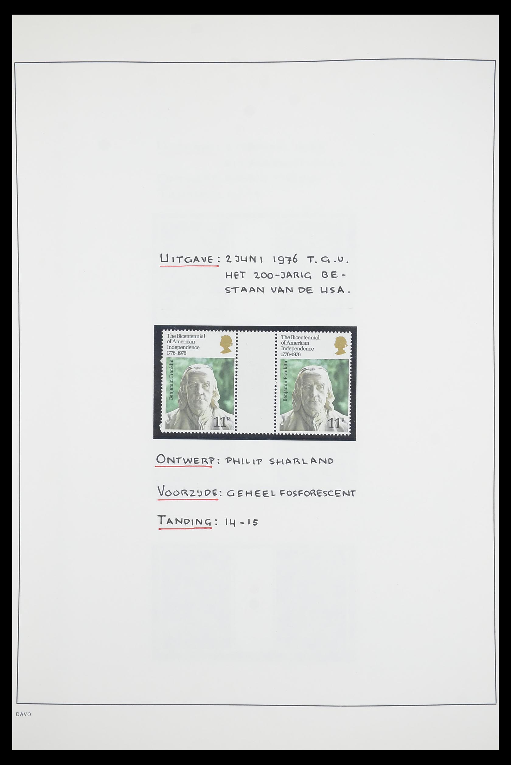 33681 026 - Postzegelverzameling 33681 Engeland brugparen 1972-2014.