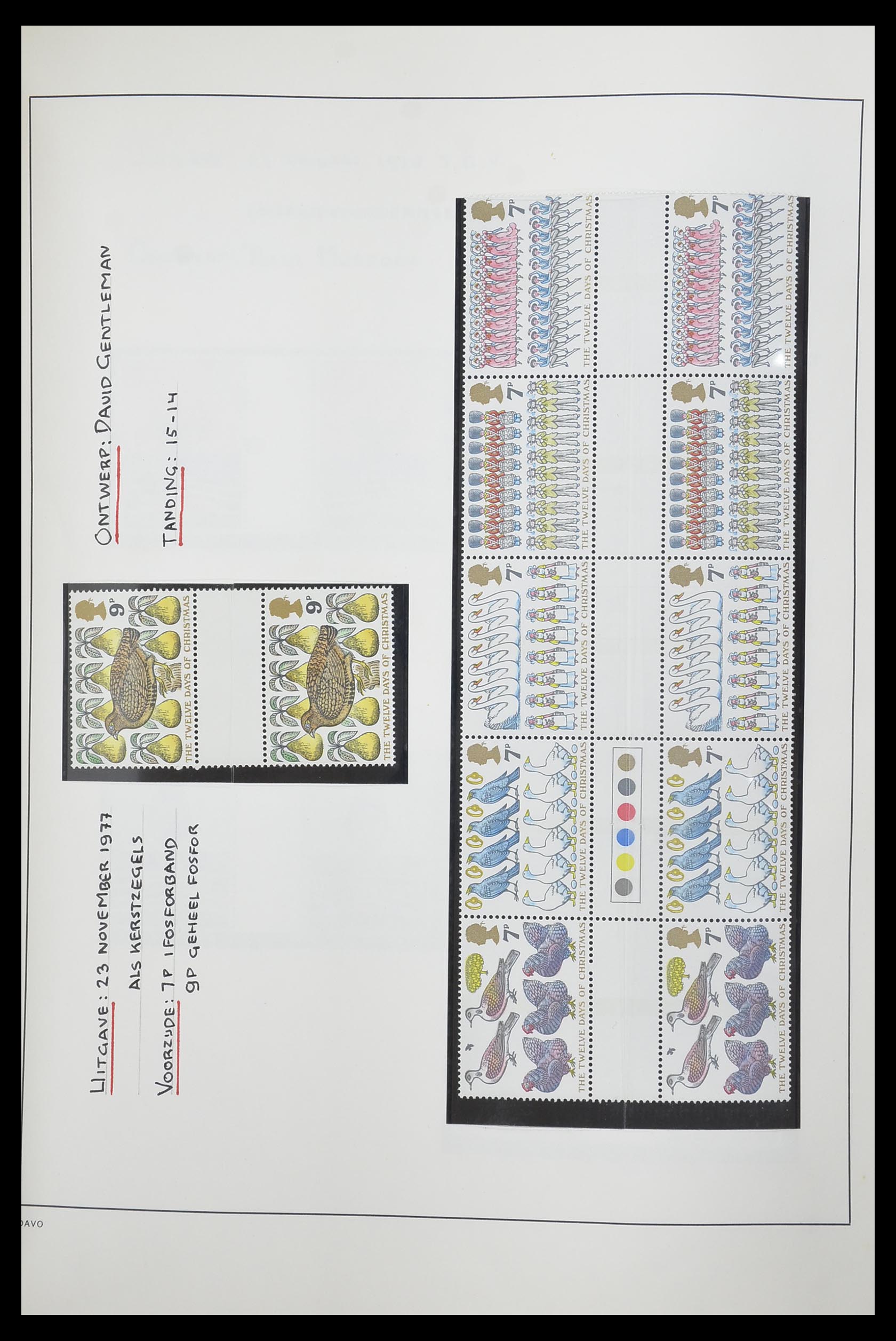 33681 033 - Postzegelverzameling 33681 Engeland brugparen 1972-2014.