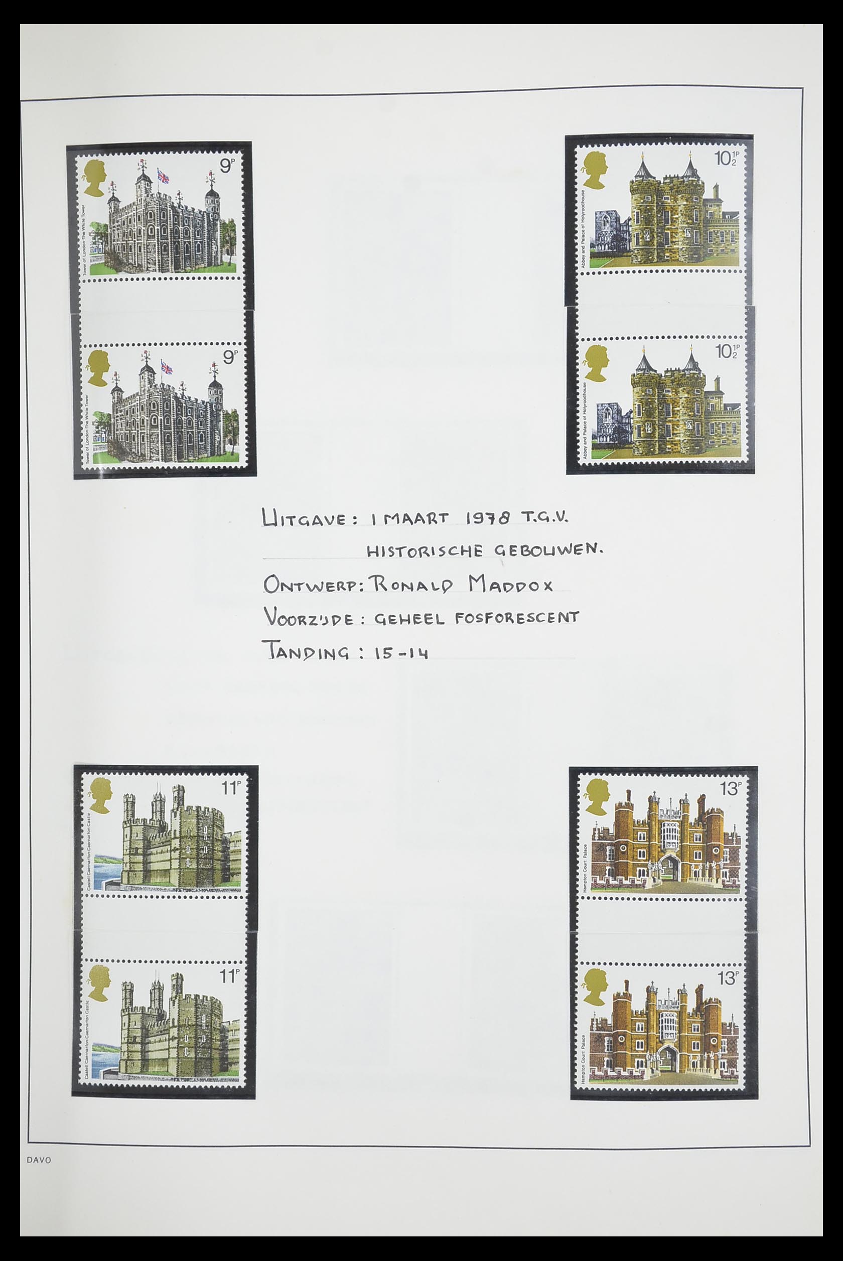 33681 035 - Postzegelverzameling 33681 Engeland brugparen 1972-2014.