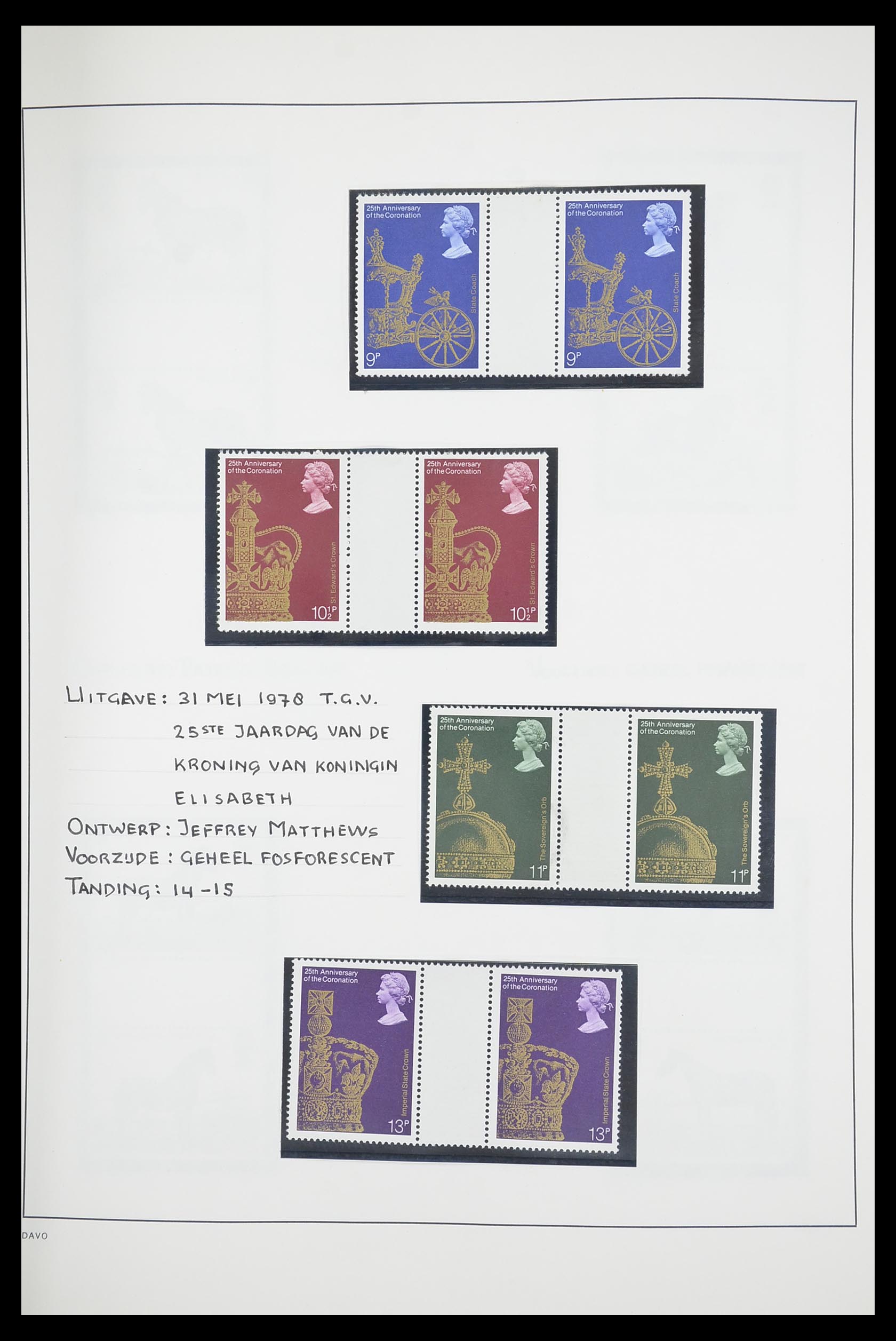 33681 036 - Postzegelverzameling 33681 Engeland brugparen 1972-2014.