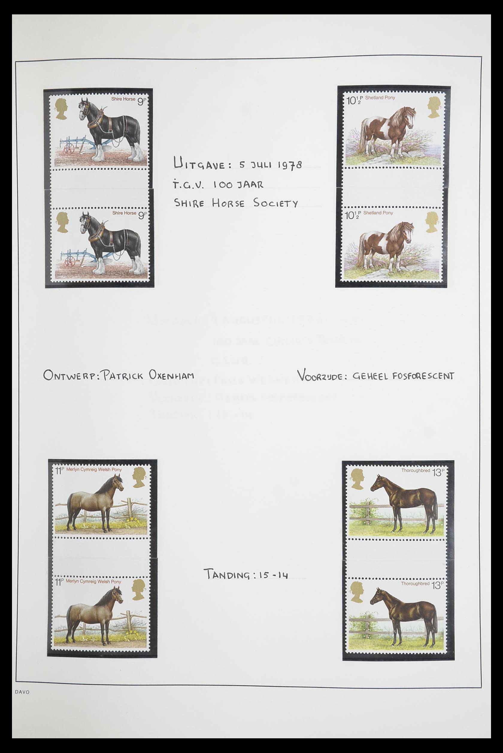 33681 037 - Postzegelverzameling 33681 Engeland brugparen 1972-2014.