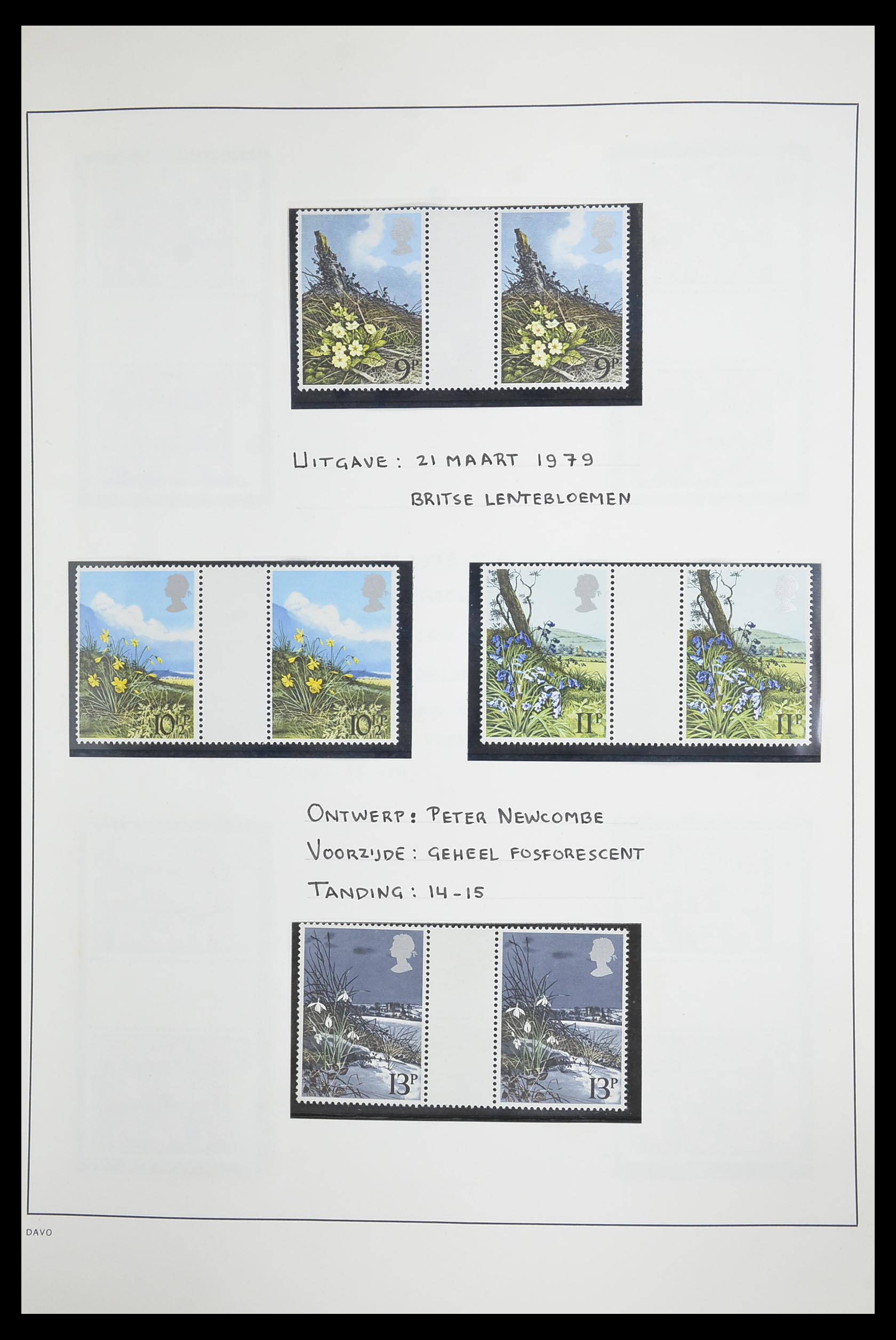33681 041 - Postzegelverzameling 33681 Engeland brugparen 1972-2014.