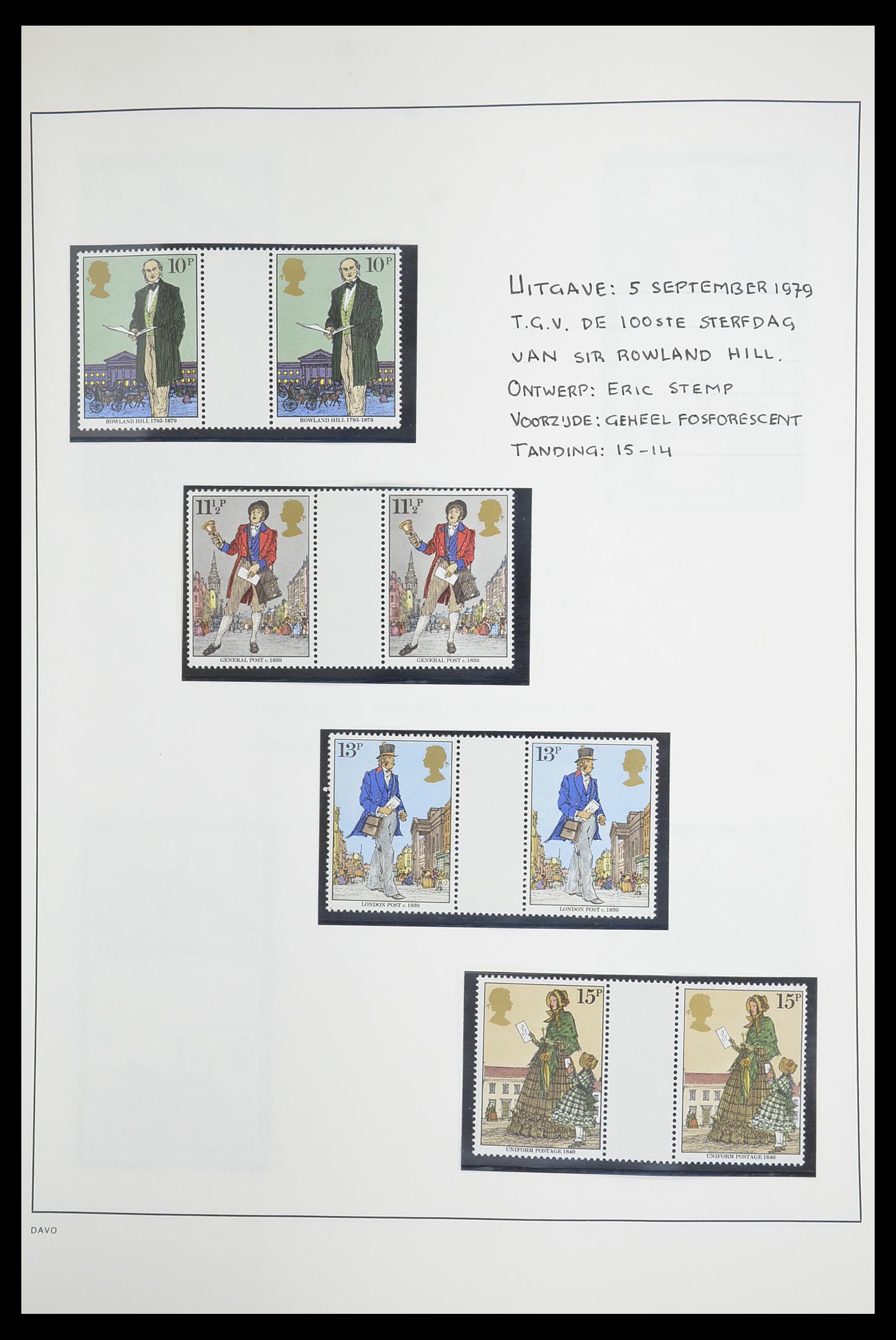 33681 045 - Postzegelverzameling 33681 Engeland brugparen 1972-2014.