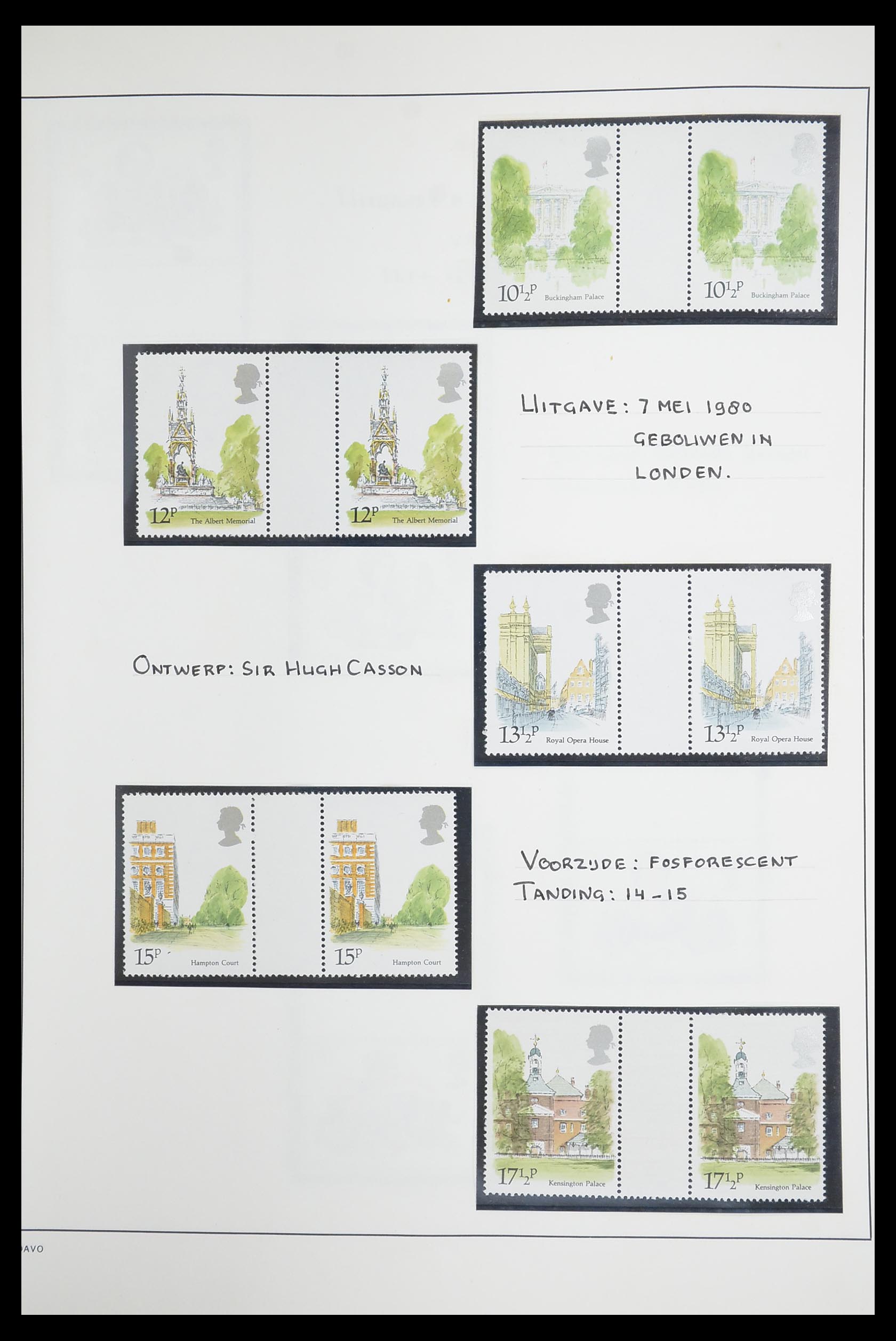 33681 052 - Postzegelverzameling 33681 Engeland brugparen 1972-2014.