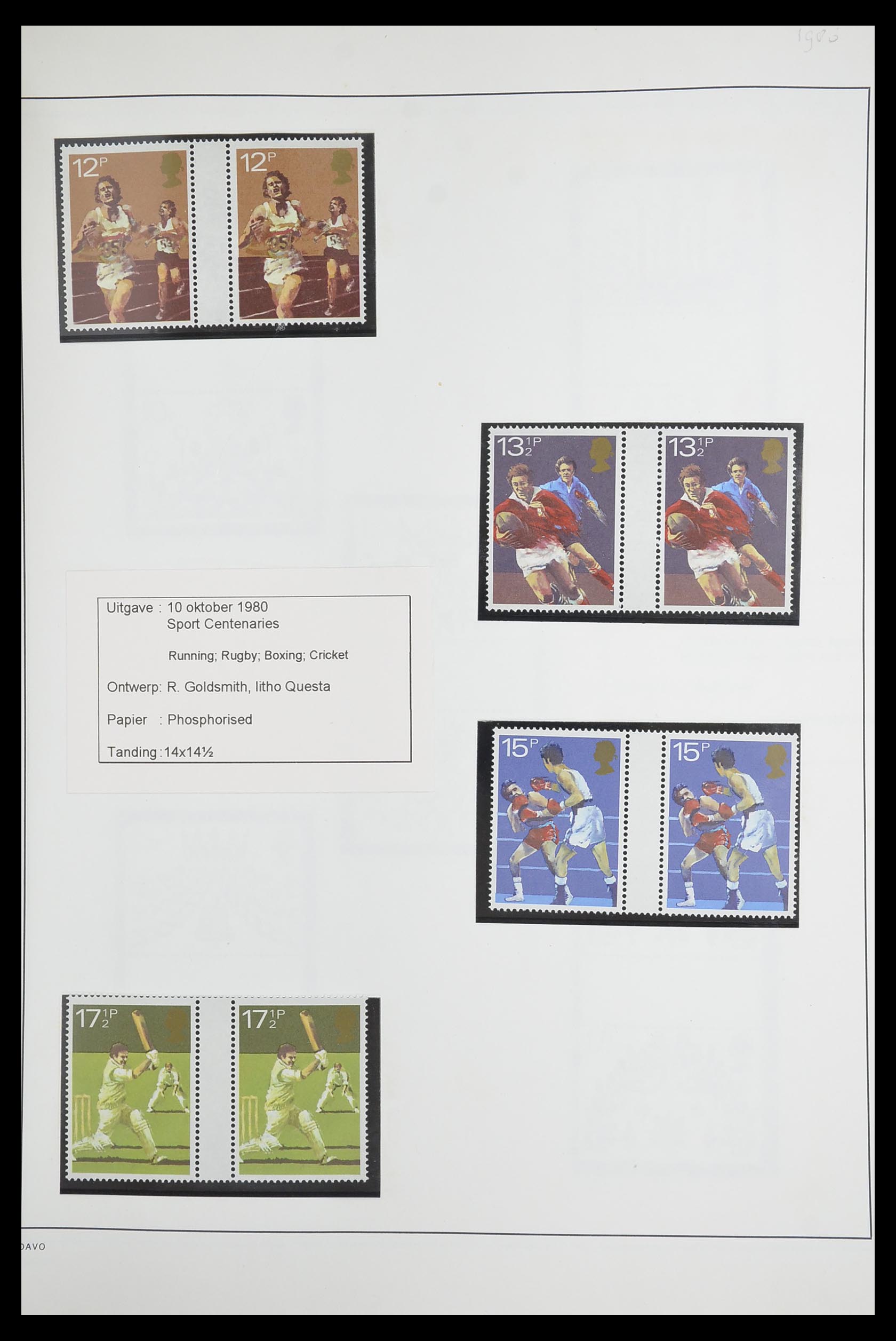 33681 056 - Postzegelverzameling 33681 Engeland brugparen 1972-2014.