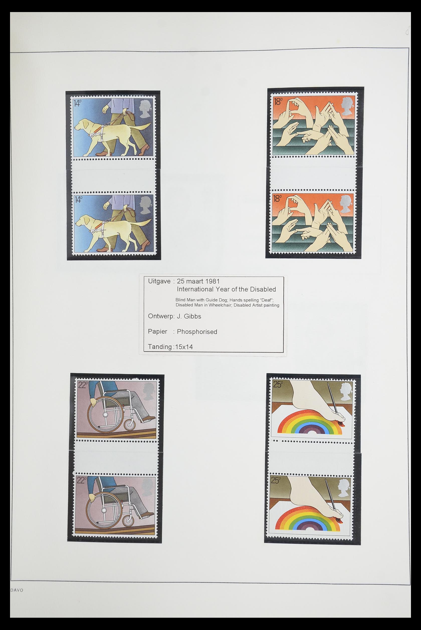 33681 059 - Postzegelverzameling 33681 Engeland brugparen 1972-2014.