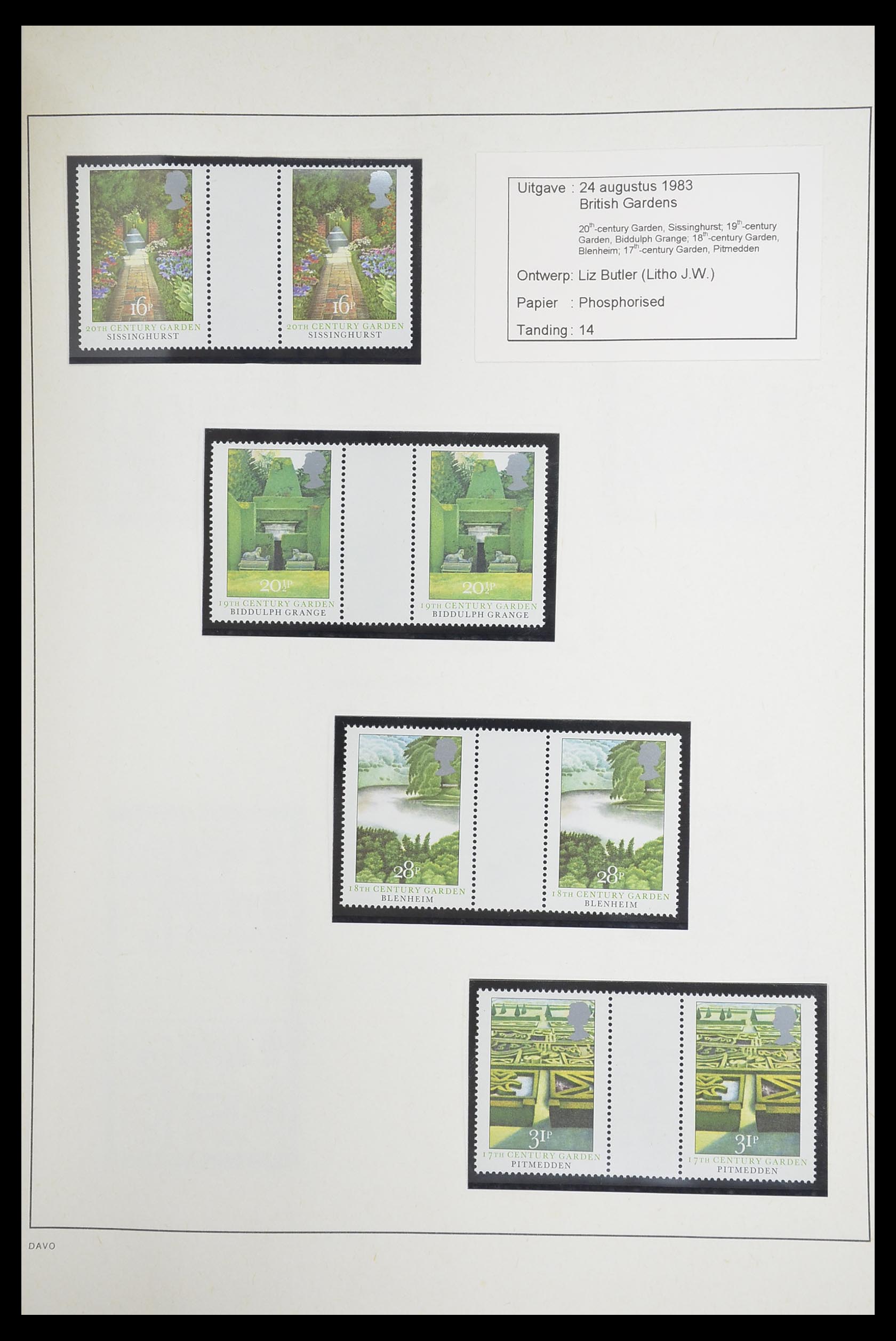 33681 080 - Stamp collection 33681 Great Britain gutterpairs 1972-2014.