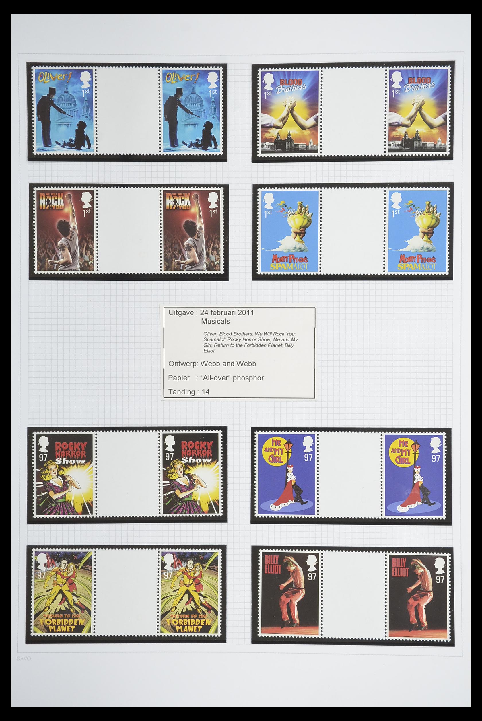 33681 351 - Stamp collection 33681 Great Britain gutterpairs 1972-2014.