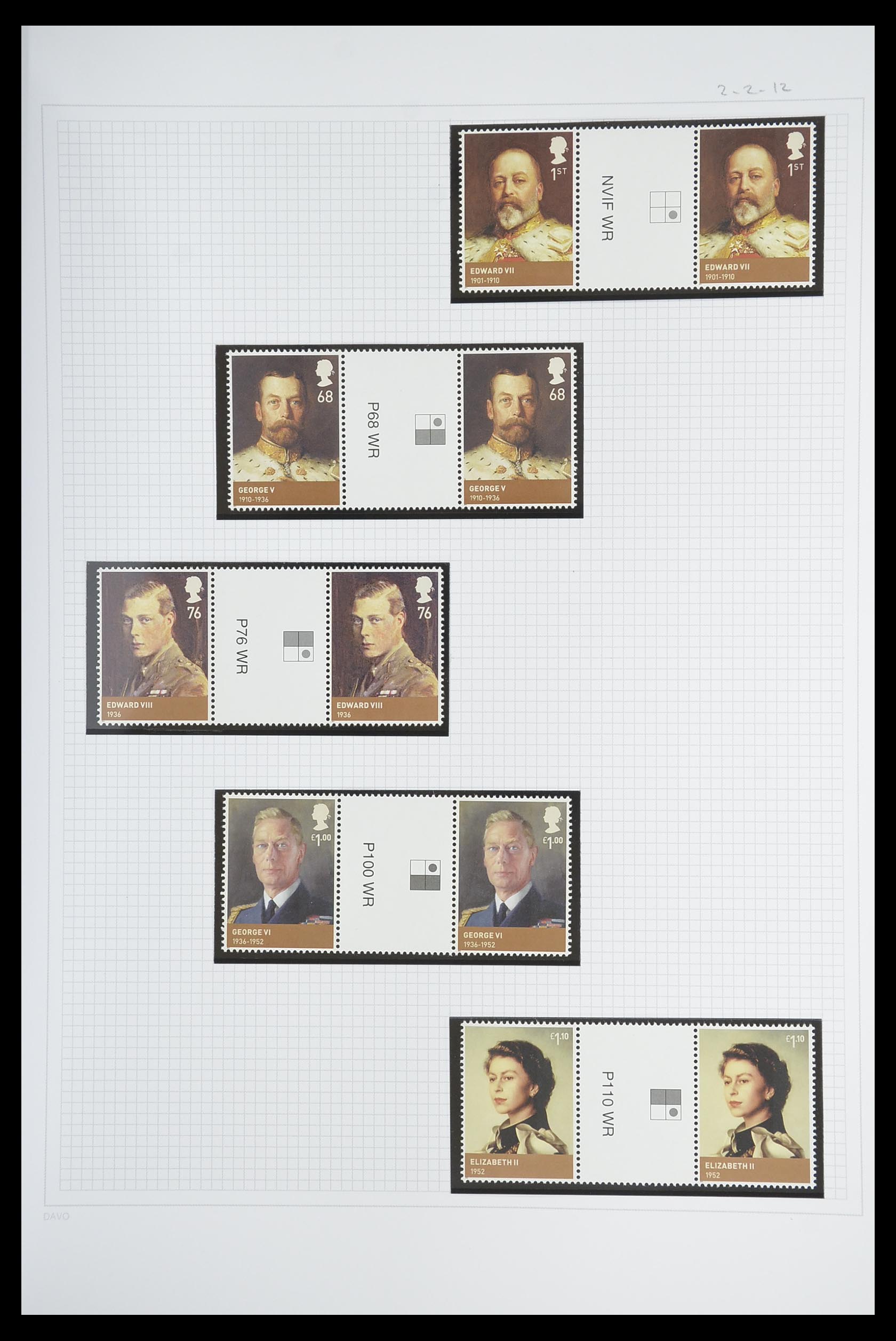 33681 363 - Postzegelverzameling 33681 Engeland brugparen 1972-2014.