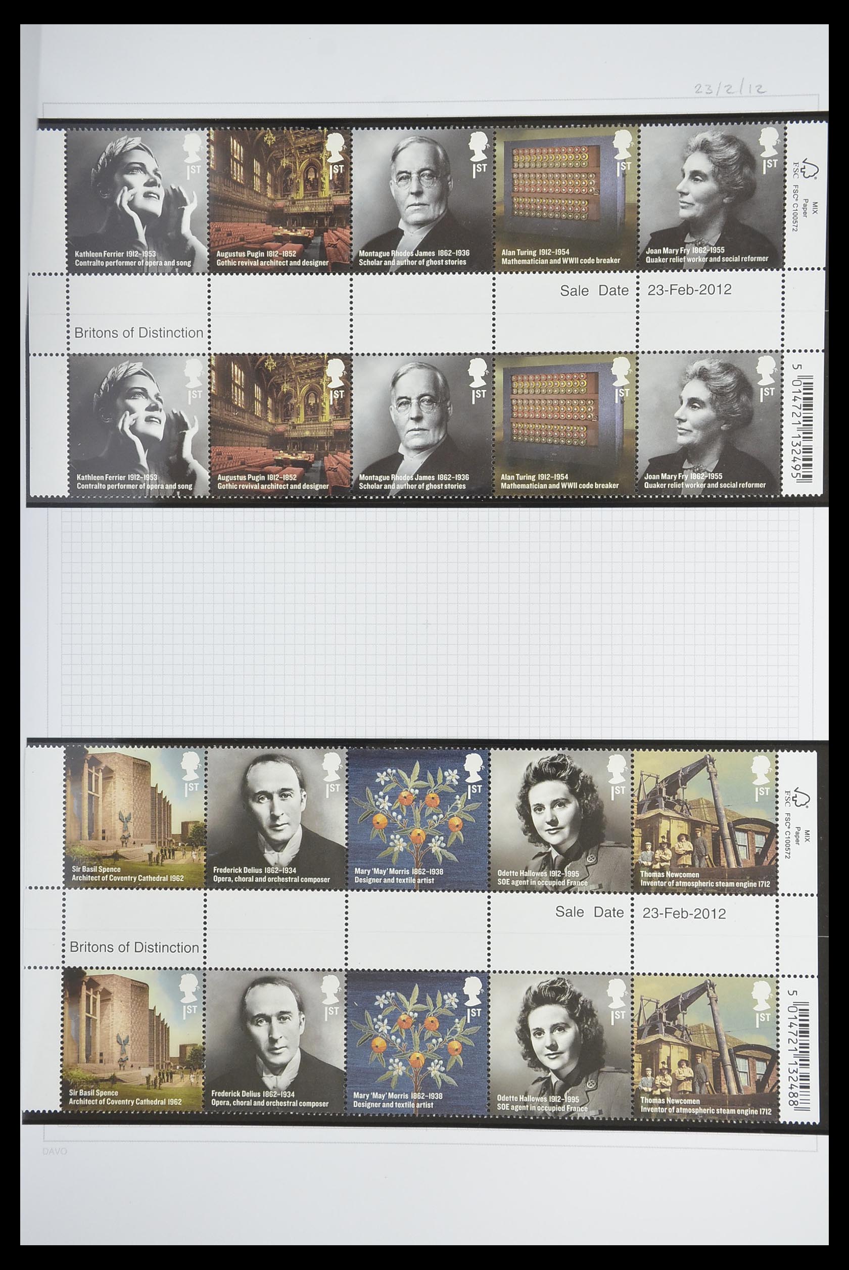 33681 364 - Postzegelverzameling 33681 Engeland brugparen 1972-2014.