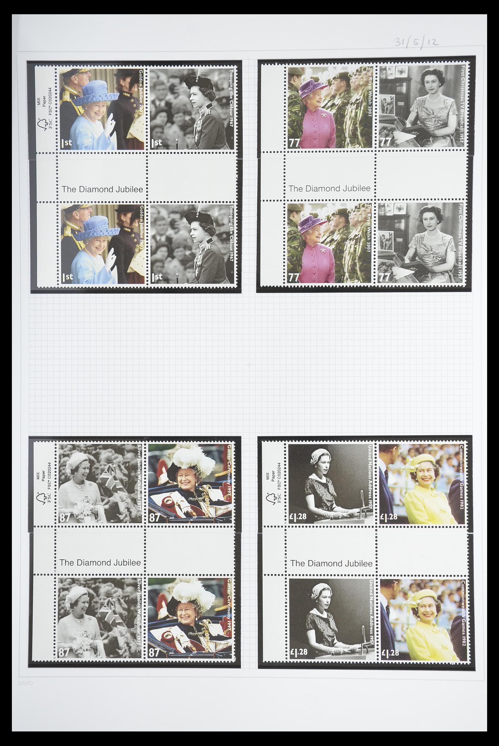 33681 368 - Postzegelverzameling 33681 Engeland brugparen 1972-2014.