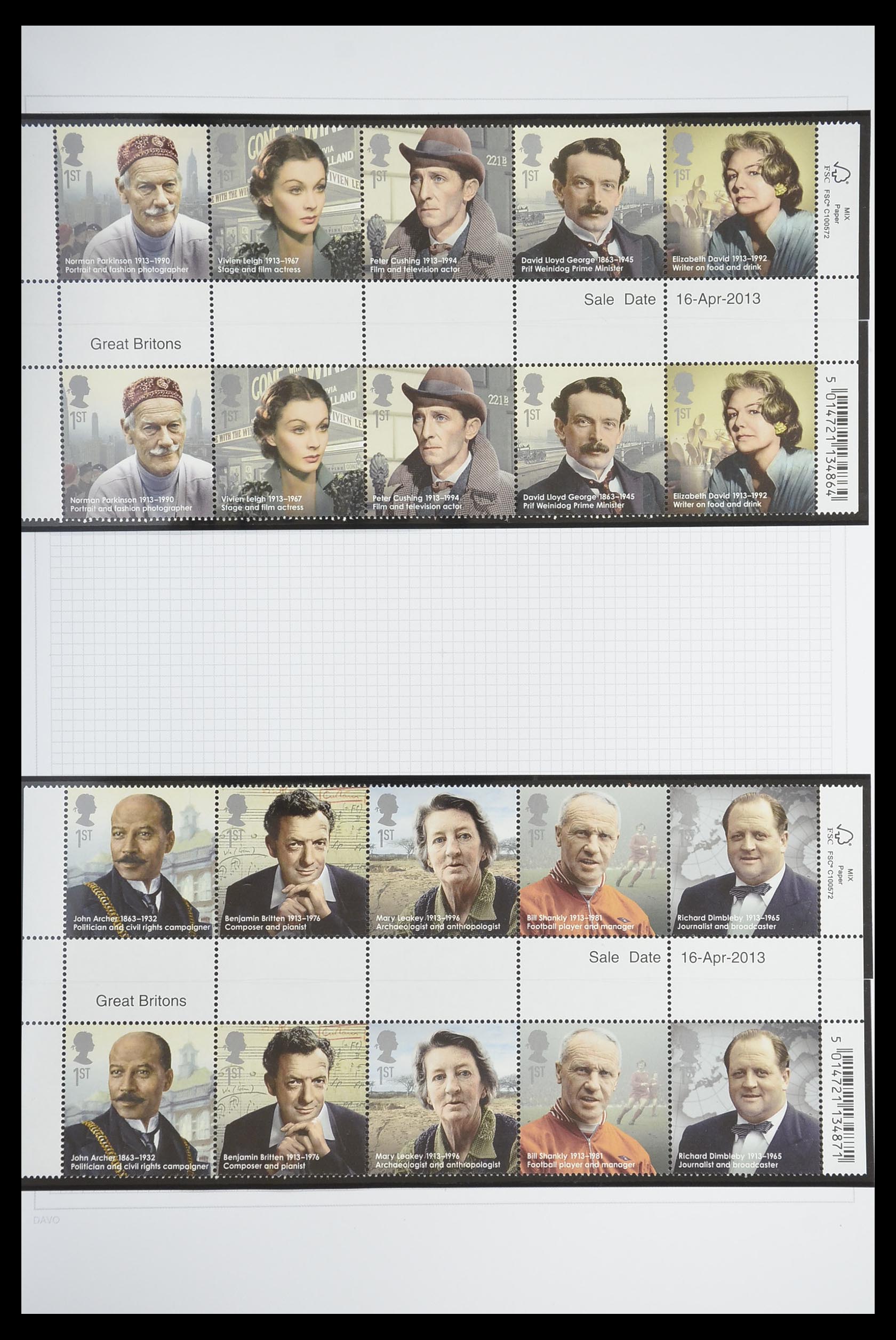 33681 375 - Stamp collection 33681 Great Britain gutterpairs 1972-2014.