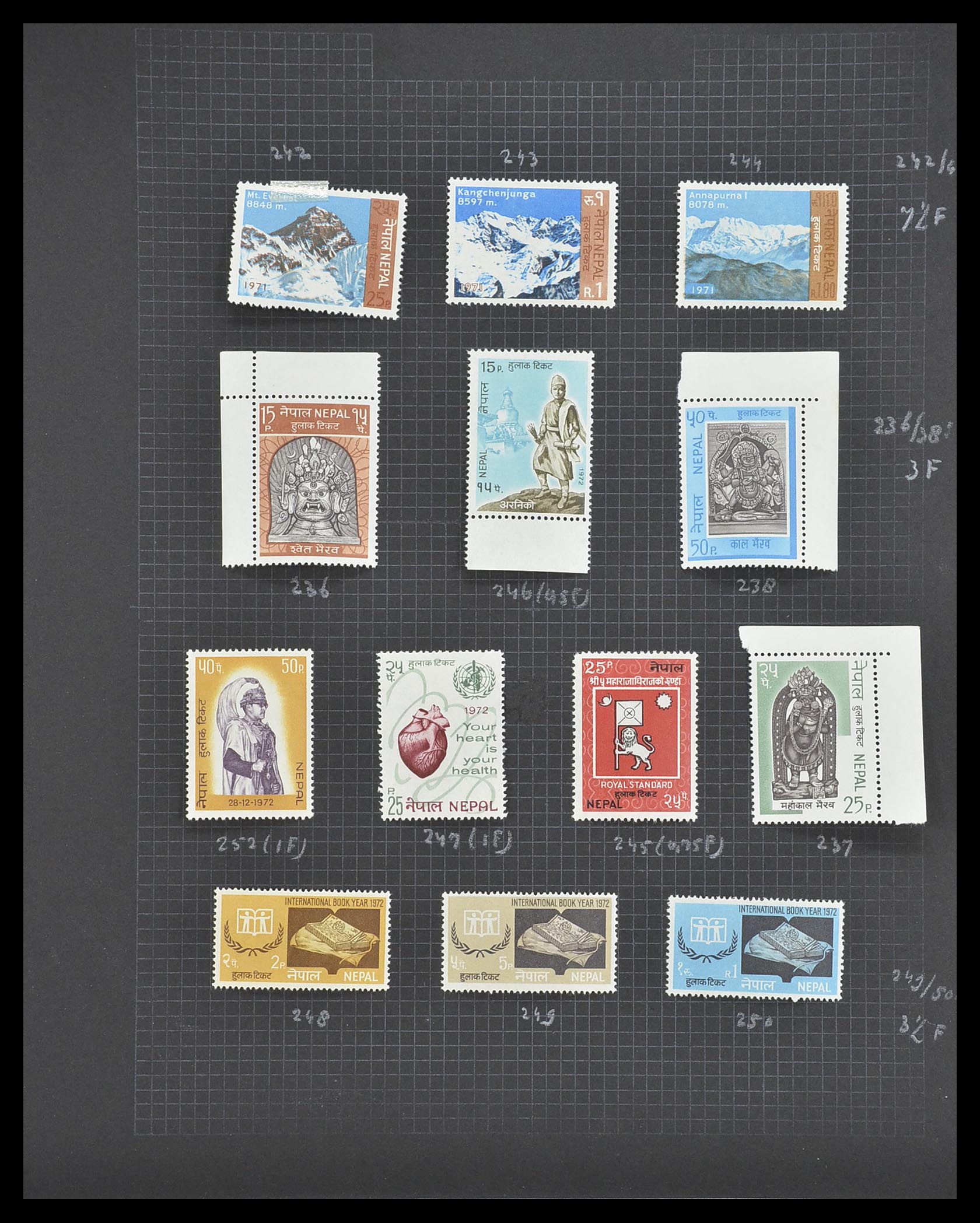 33682 044 - Postzegelverzameling 33682 Engelse koloniën in Azië 1937-1974.