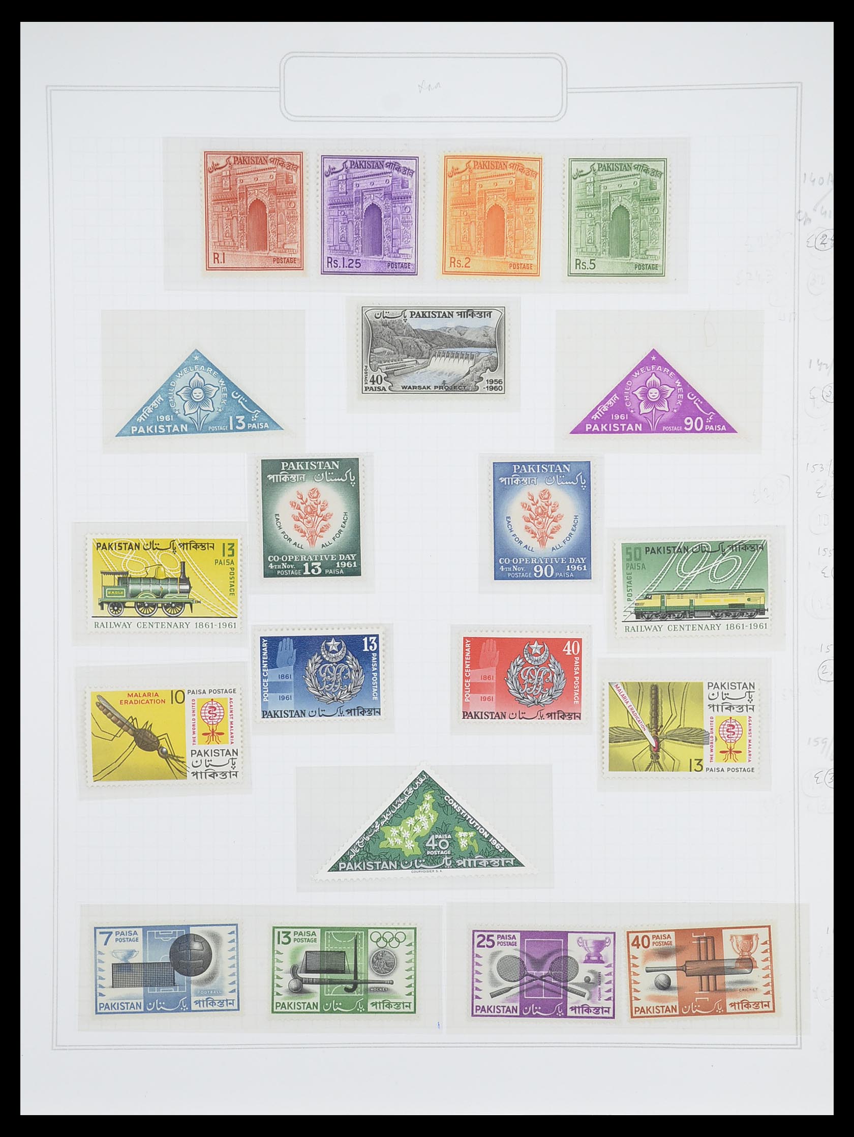 33682 056 - Postzegelverzameling 33682 Engelse koloniën in Azië 1937-1974.