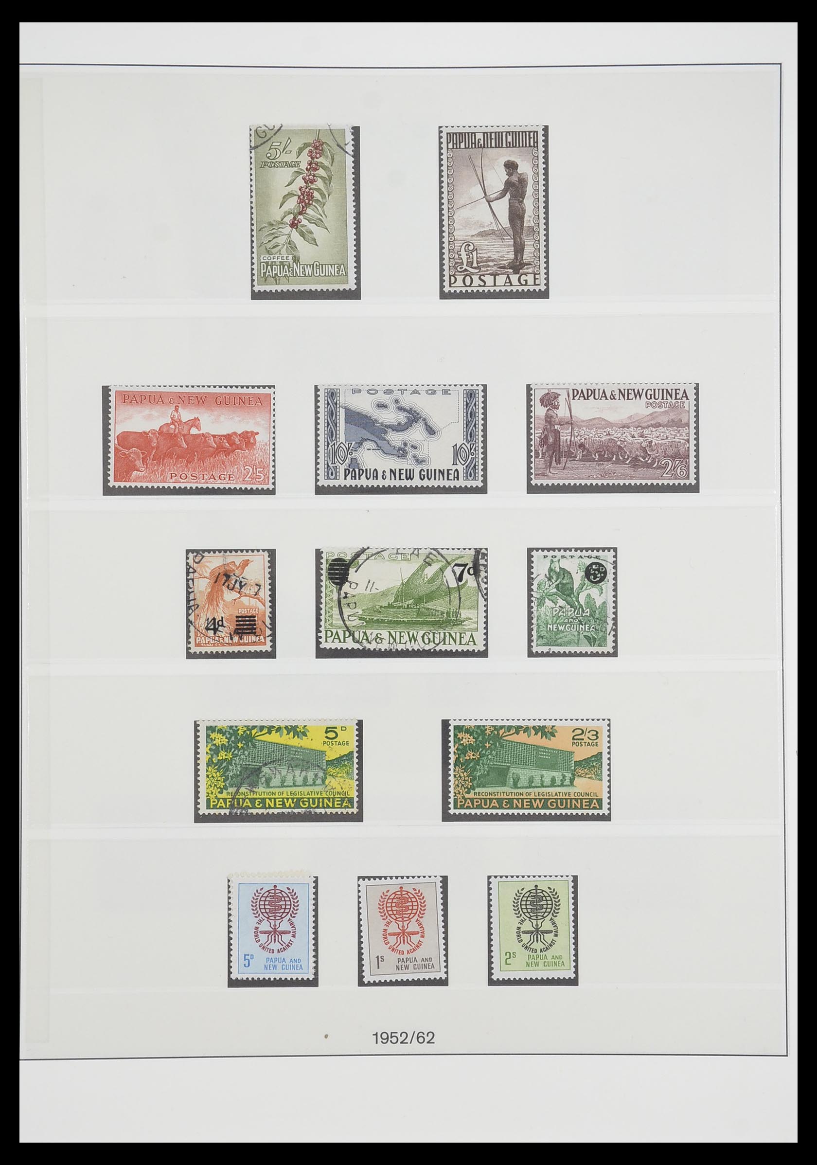 33683 002 - Postzegelverzameling 33683 Papua Nieuw Guinea 1952-2000.