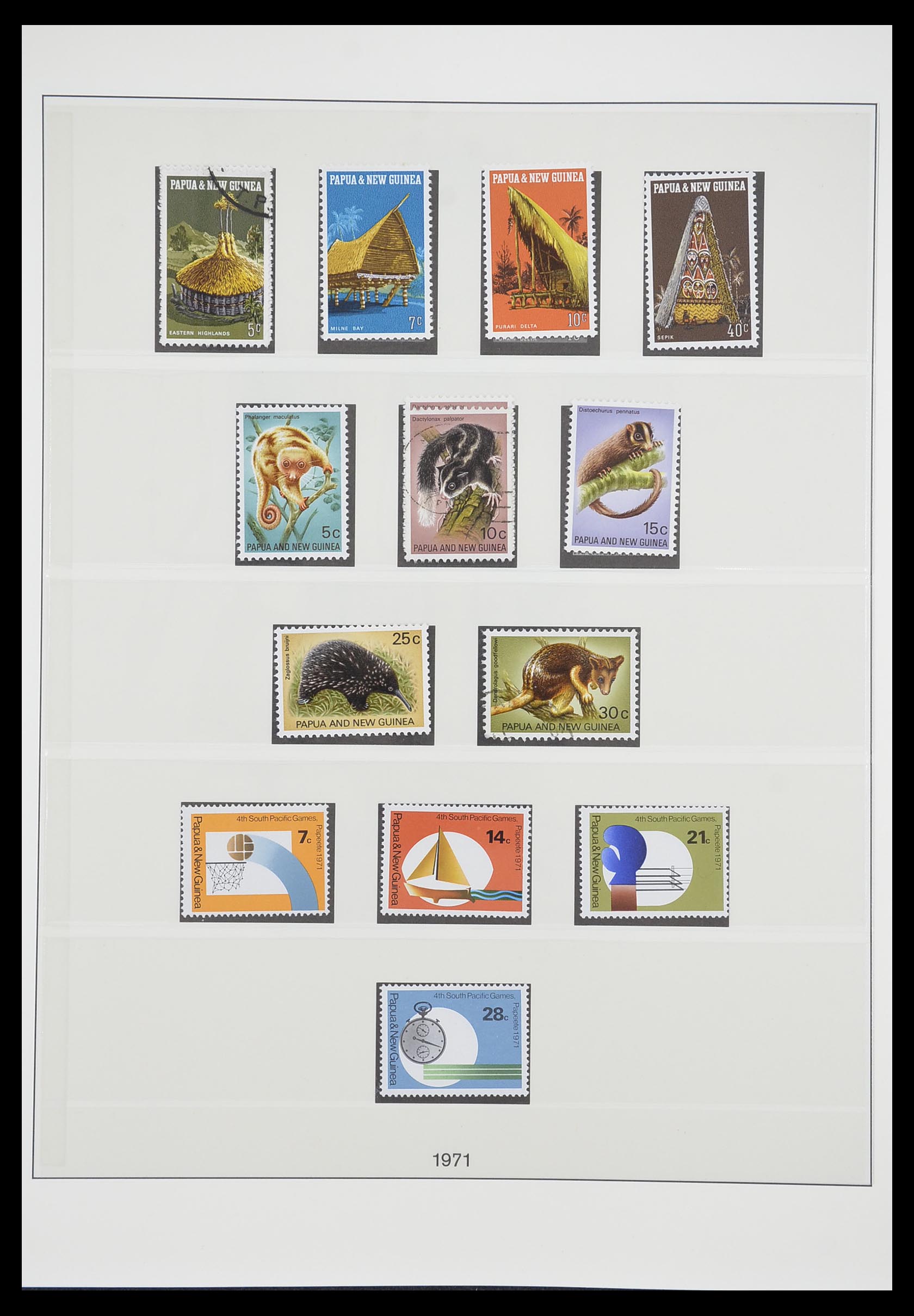 33683 014 - Postzegelverzameling 33683 Papua Nieuw Guinea 1952-2000.