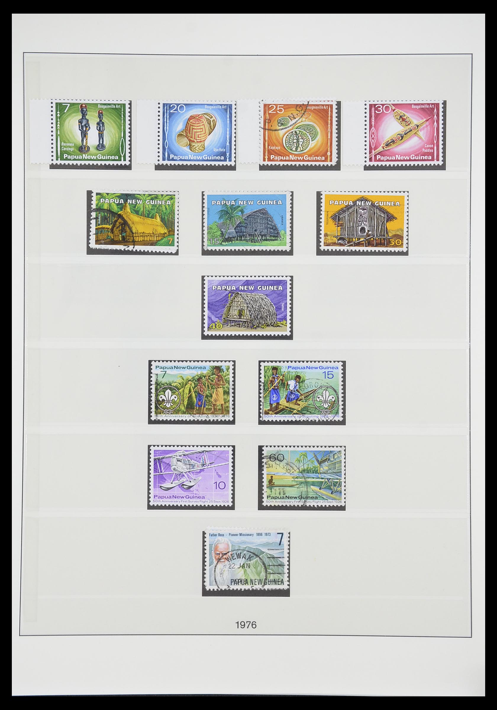 33683 024 - Postzegelverzameling 33683 Papua Nieuw Guinea 1952-2000.