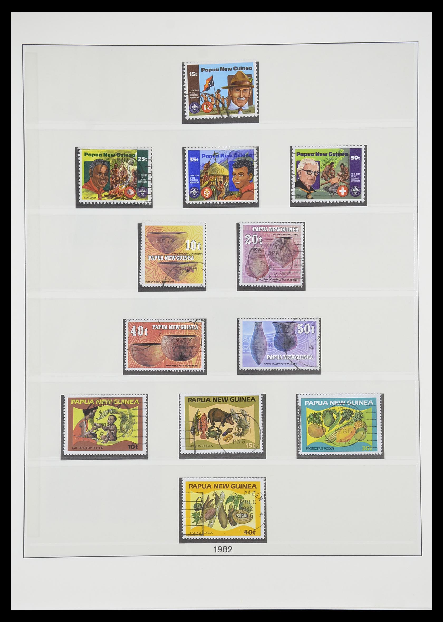 33683 035 - Postzegelverzameling 33683 Papua Nieuw Guinea 1952-2000.