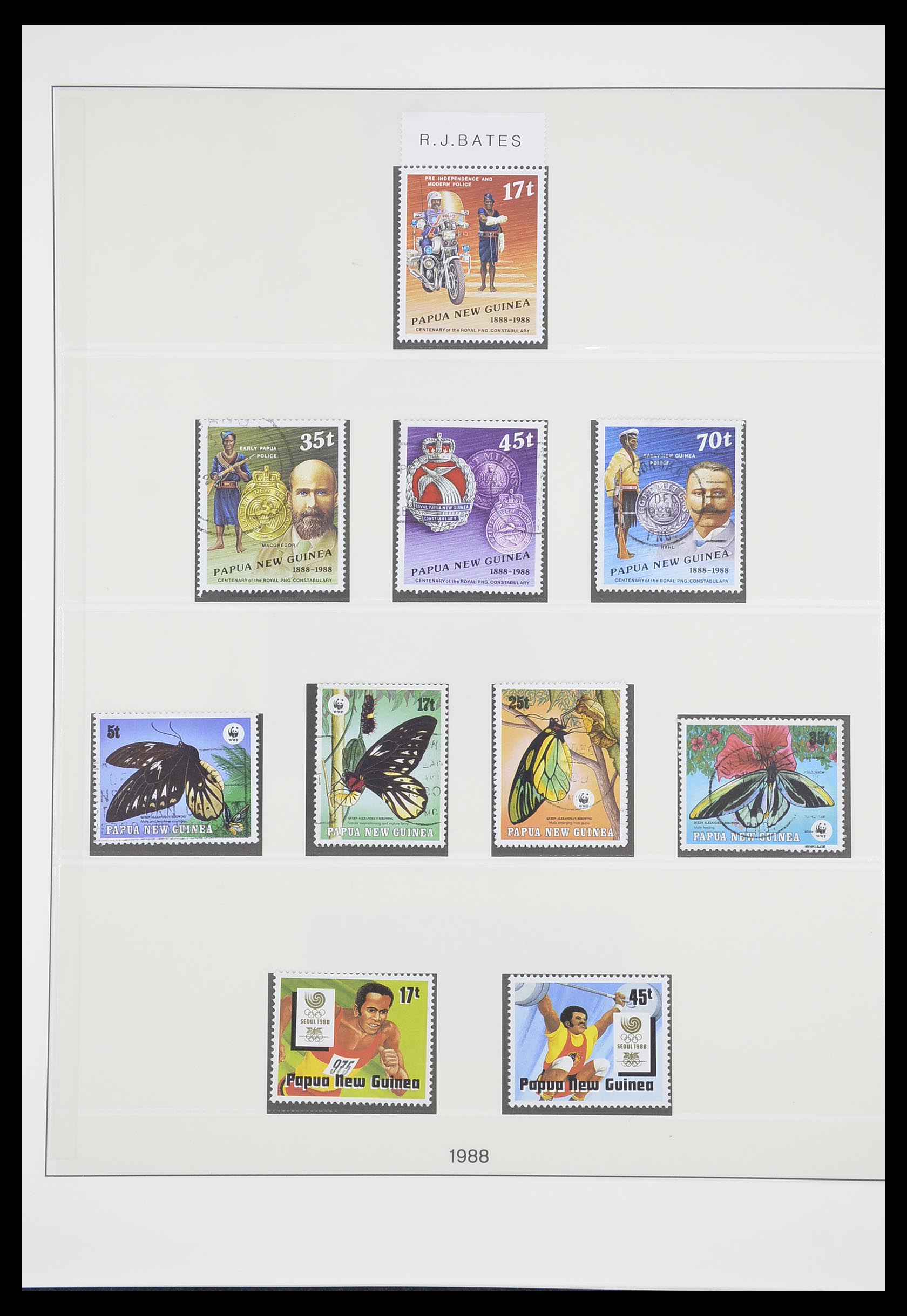 33683 048 - Postzegelverzameling 33683 Papua Nieuw Guinea 1952-2000.