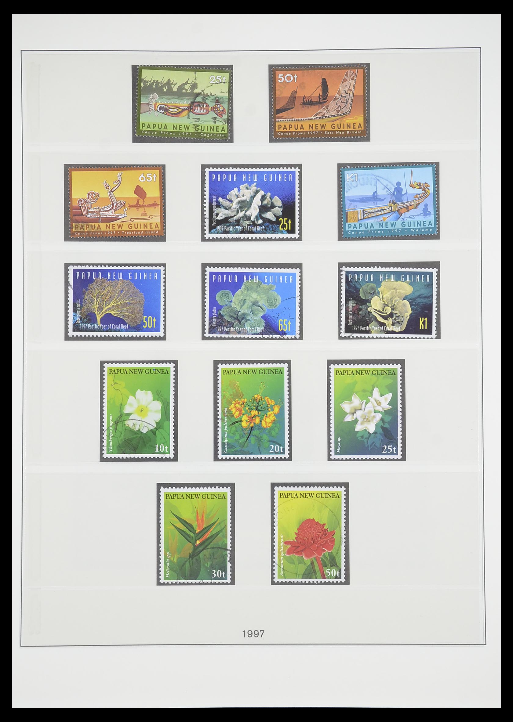 33683 077 - Postzegelverzameling 33683 Papua Nieuw Guinea 1952-2000.
