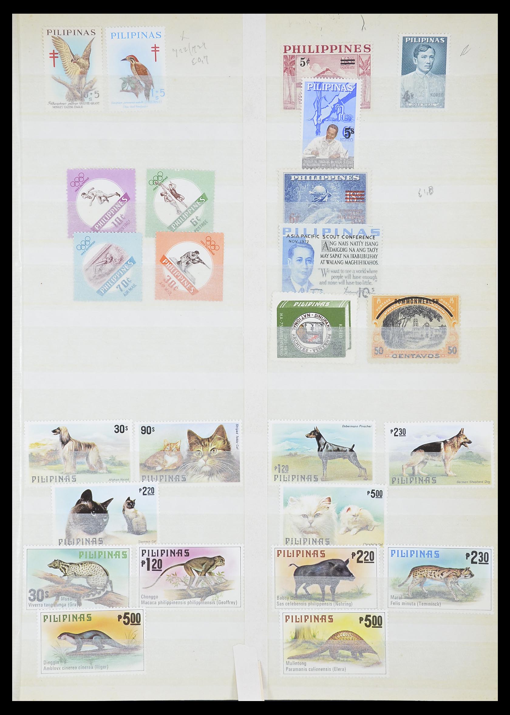 33686 025 - Postzegelverzameling 33686 Filippijnen 1930-1978.