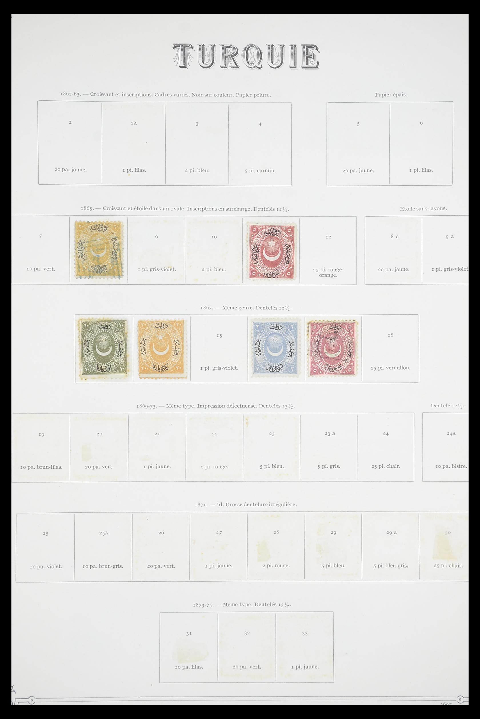 33691 001 - Postzegelverzameling 33691 Turkije 1865-1975.