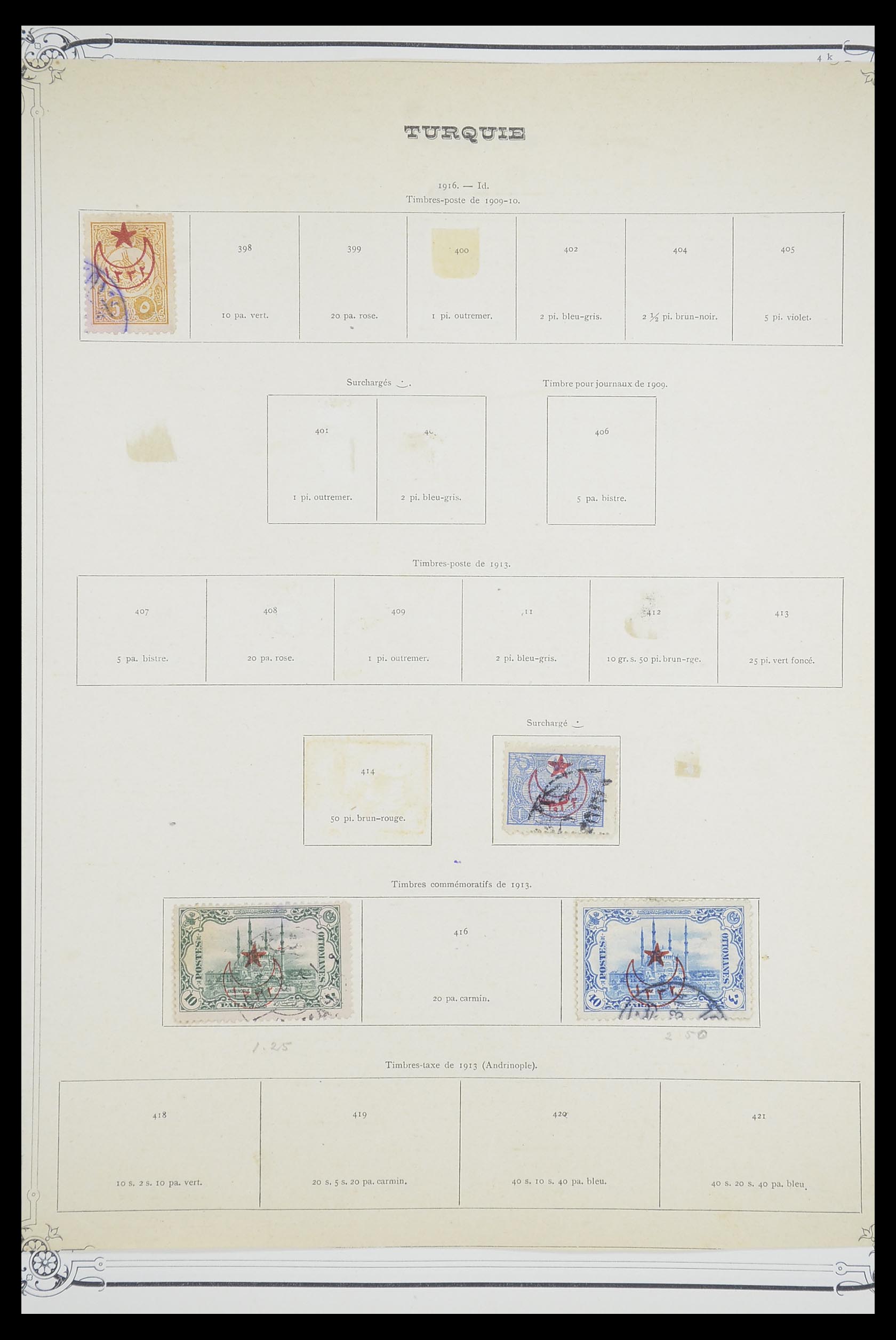 33691 021 - Postzegelverzameling 33691 Turkije 1865-1975.