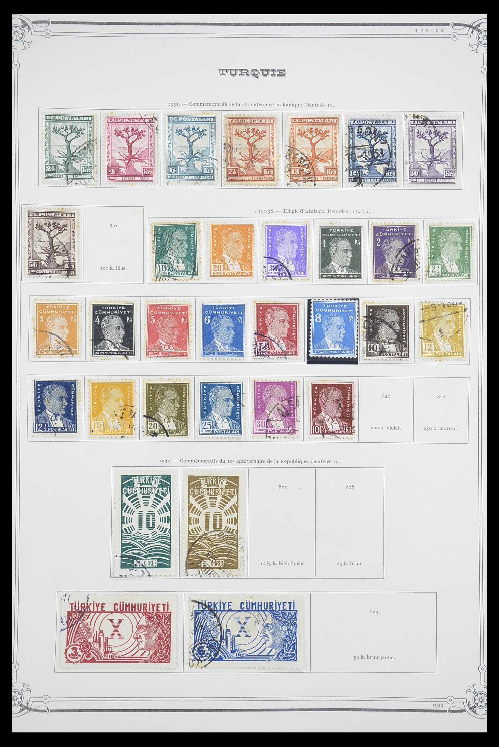 33691 036 - Postzegelverzameling 33691 Turkije 1865-1975.
