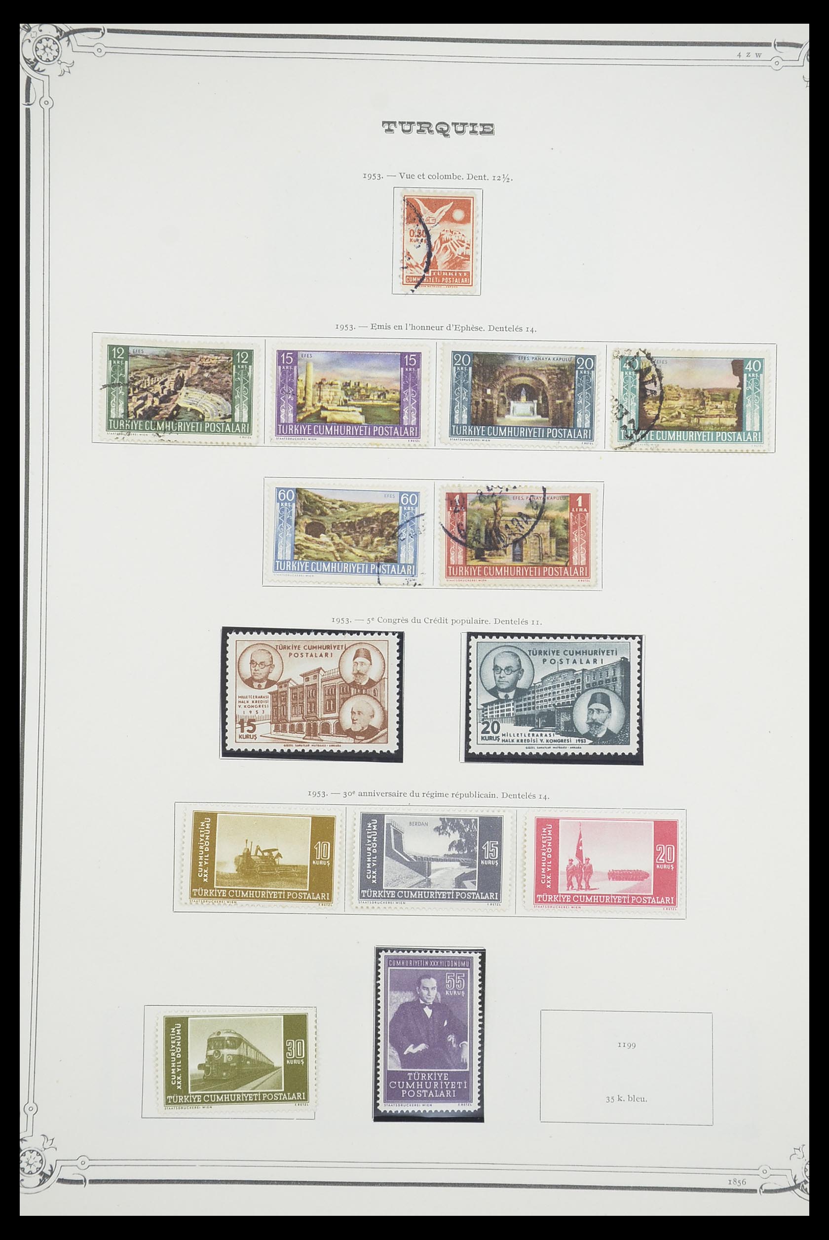 33691 054 - Postzegelverzameling 33691 Turkije 1865-1975.
