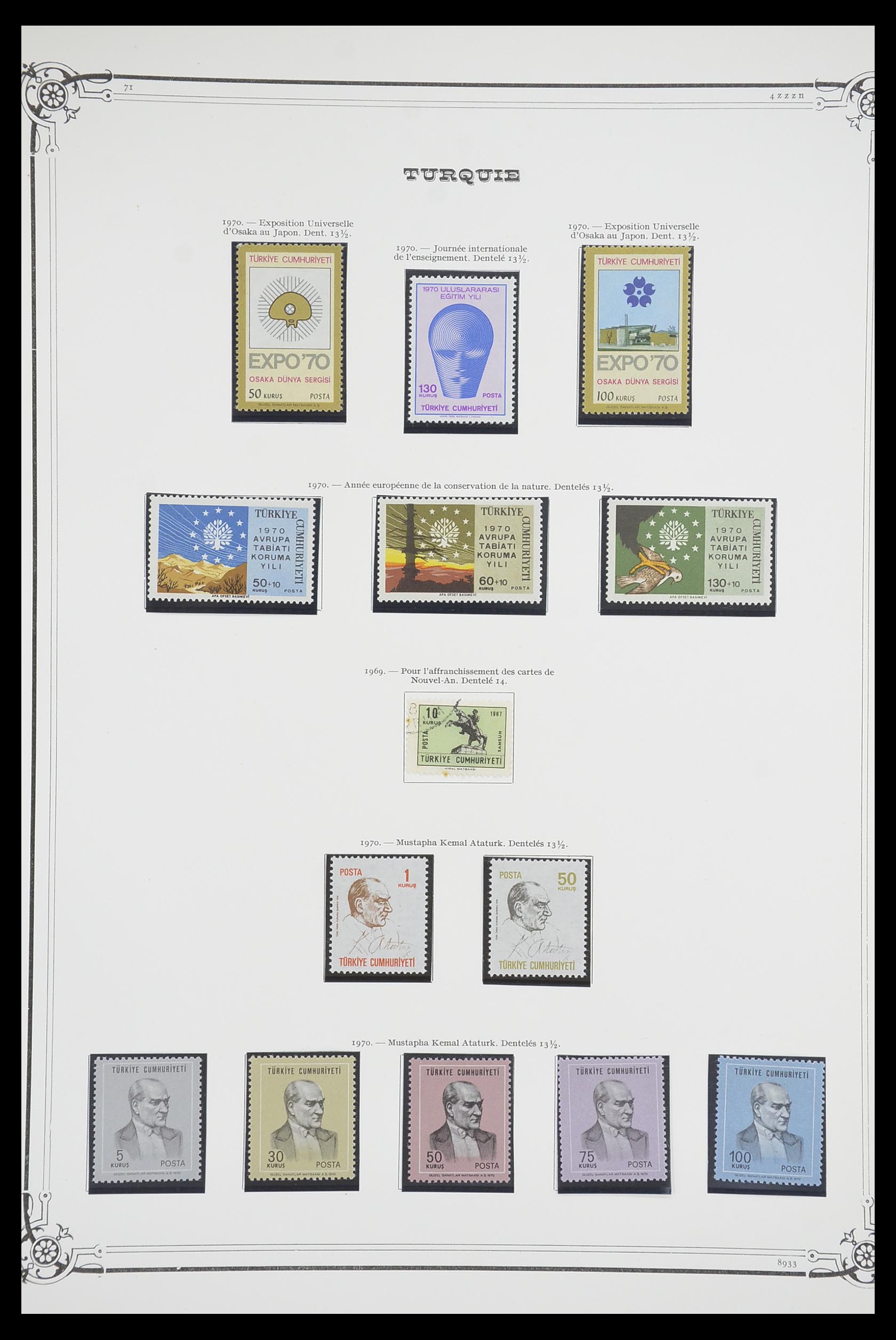33691 095 - Postzegelverzameling 33691 Turkije 1865-1975.
