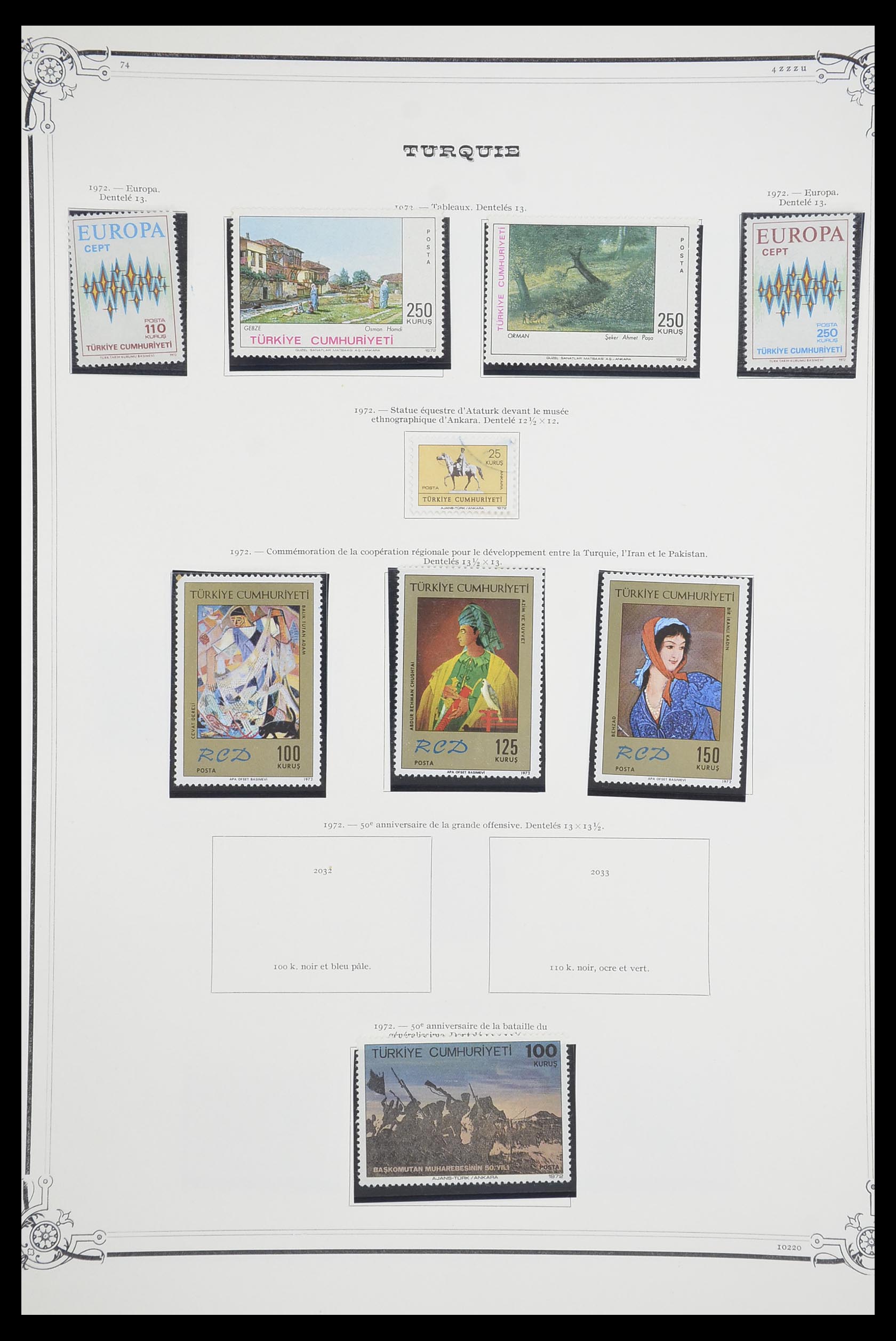 33691 102 - Postzegelverzameling 33691 Turkije 1865-1975.