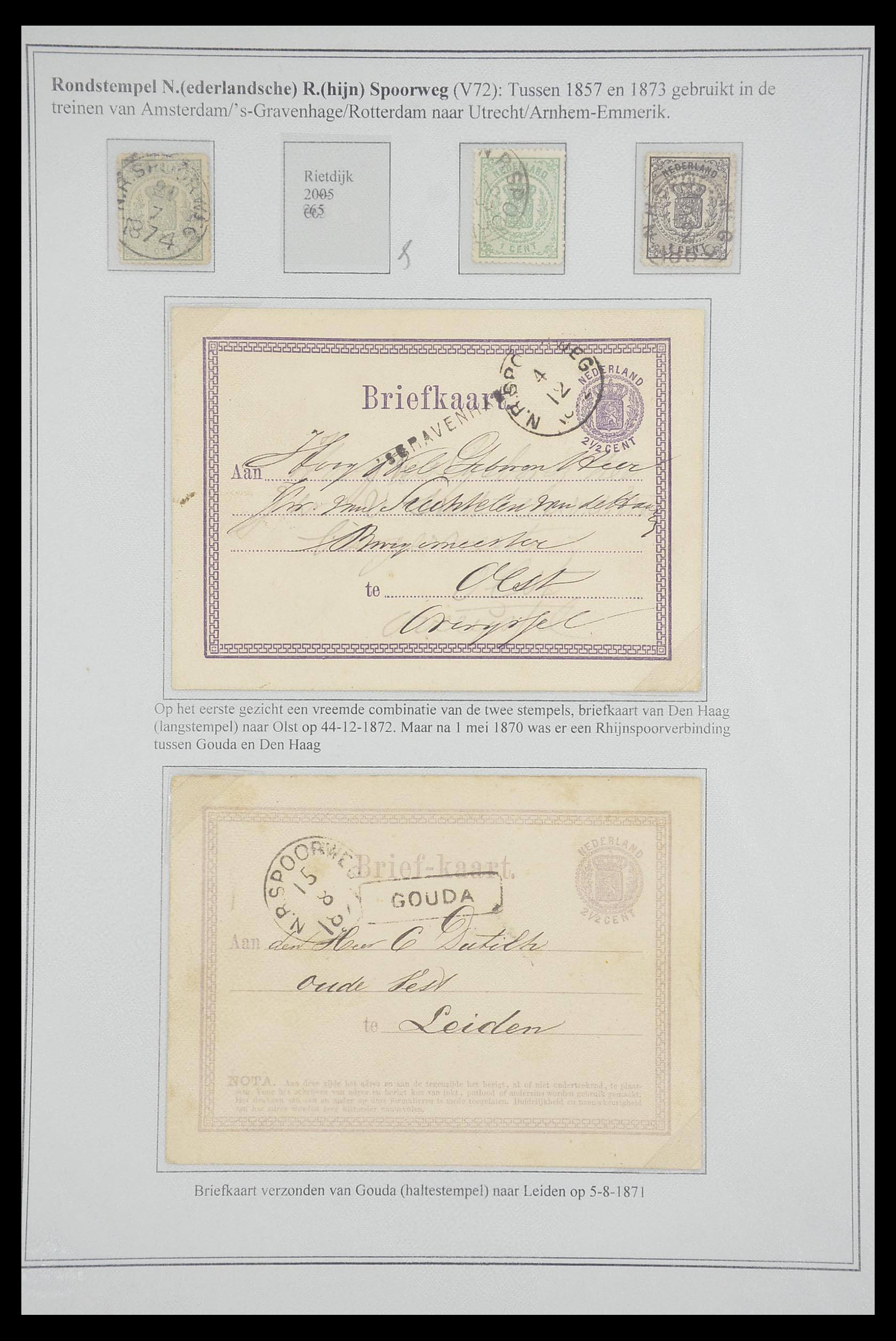 33692 011 - Postzegelverzameling 33692 Nederland emissie 1869-1871.