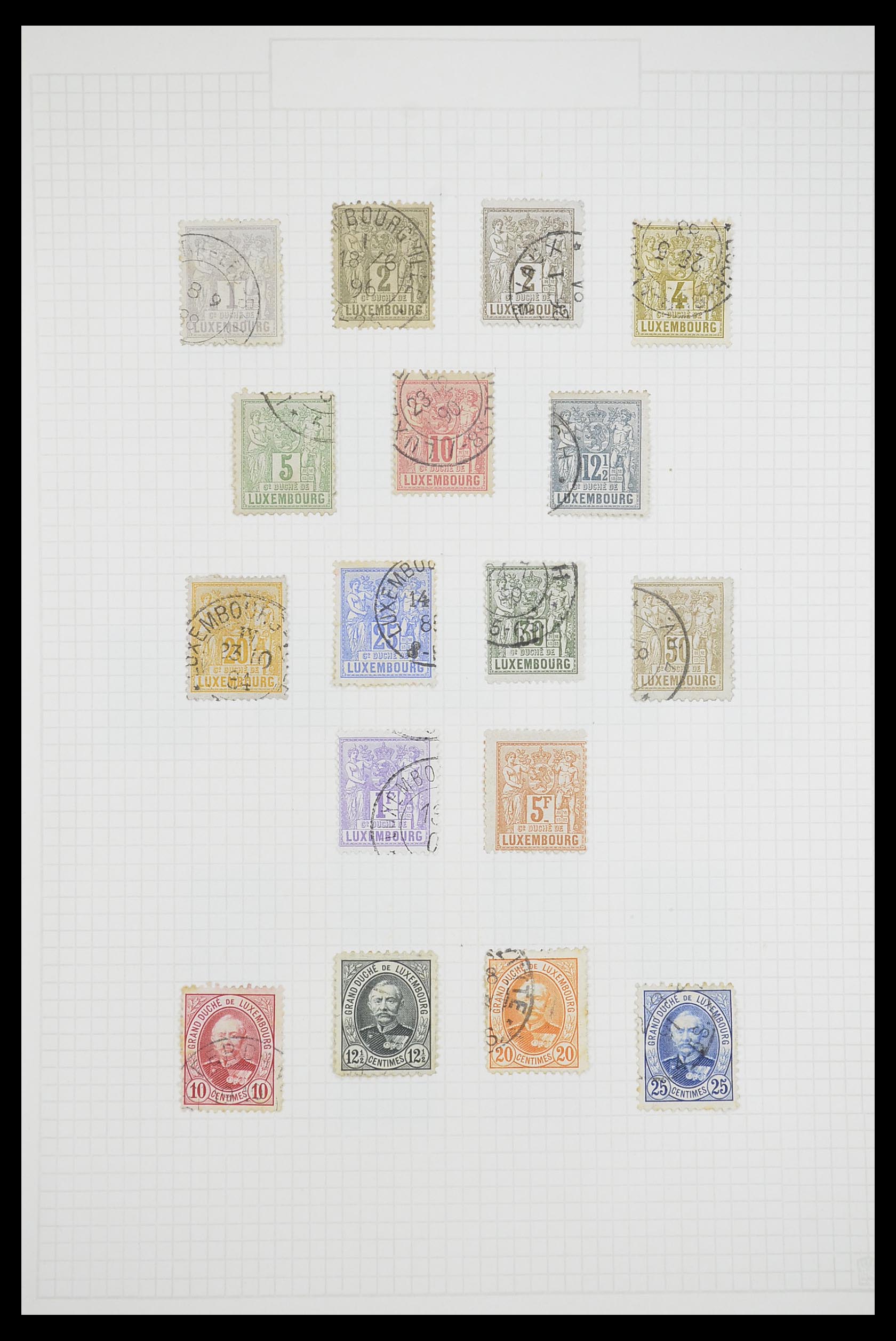 33693 004 - Postzegelverzameling 33693 Luxemburg 1852-1973.