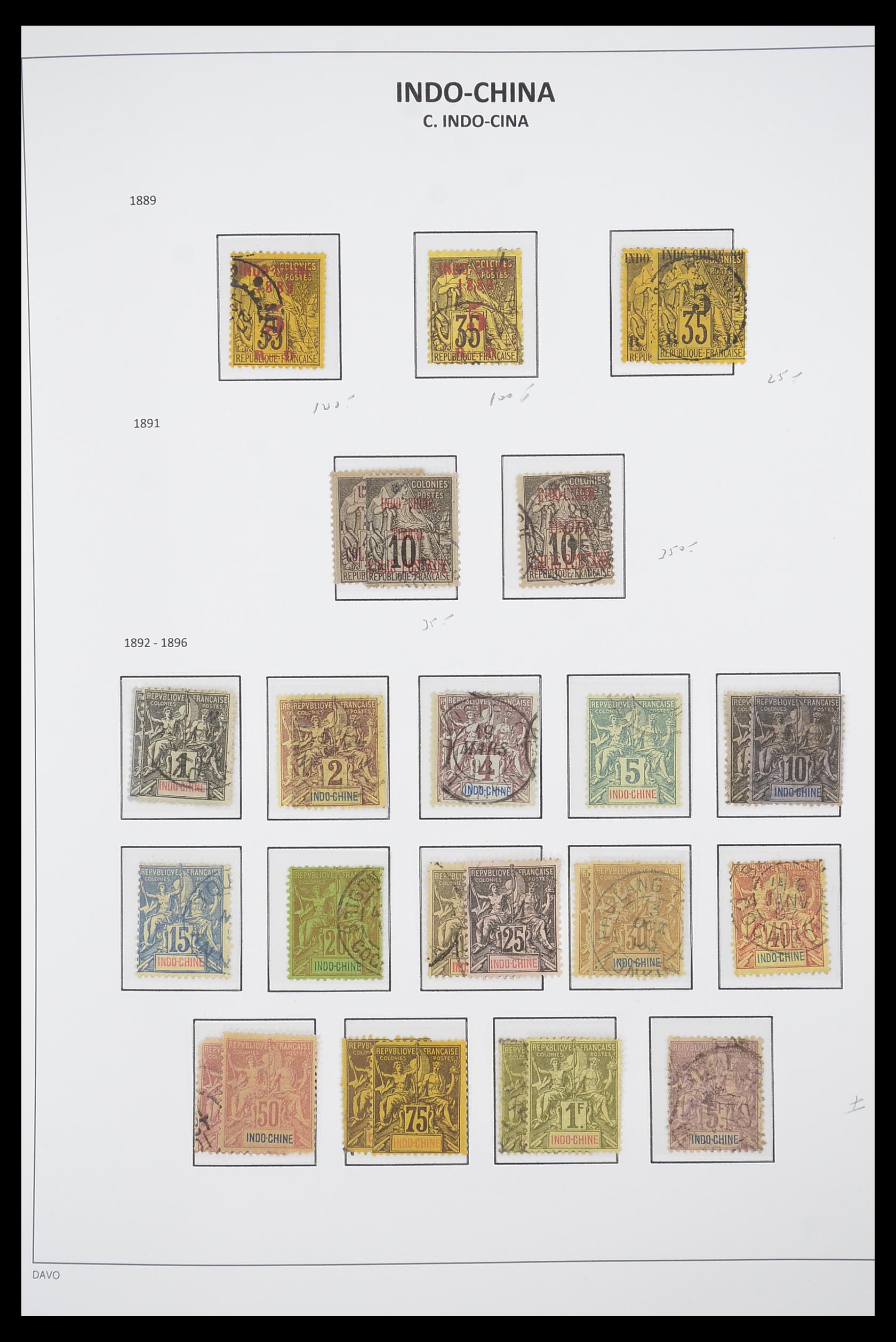 33695 003 - Postzegelverzameling 33695 Indochina 1876-1946.