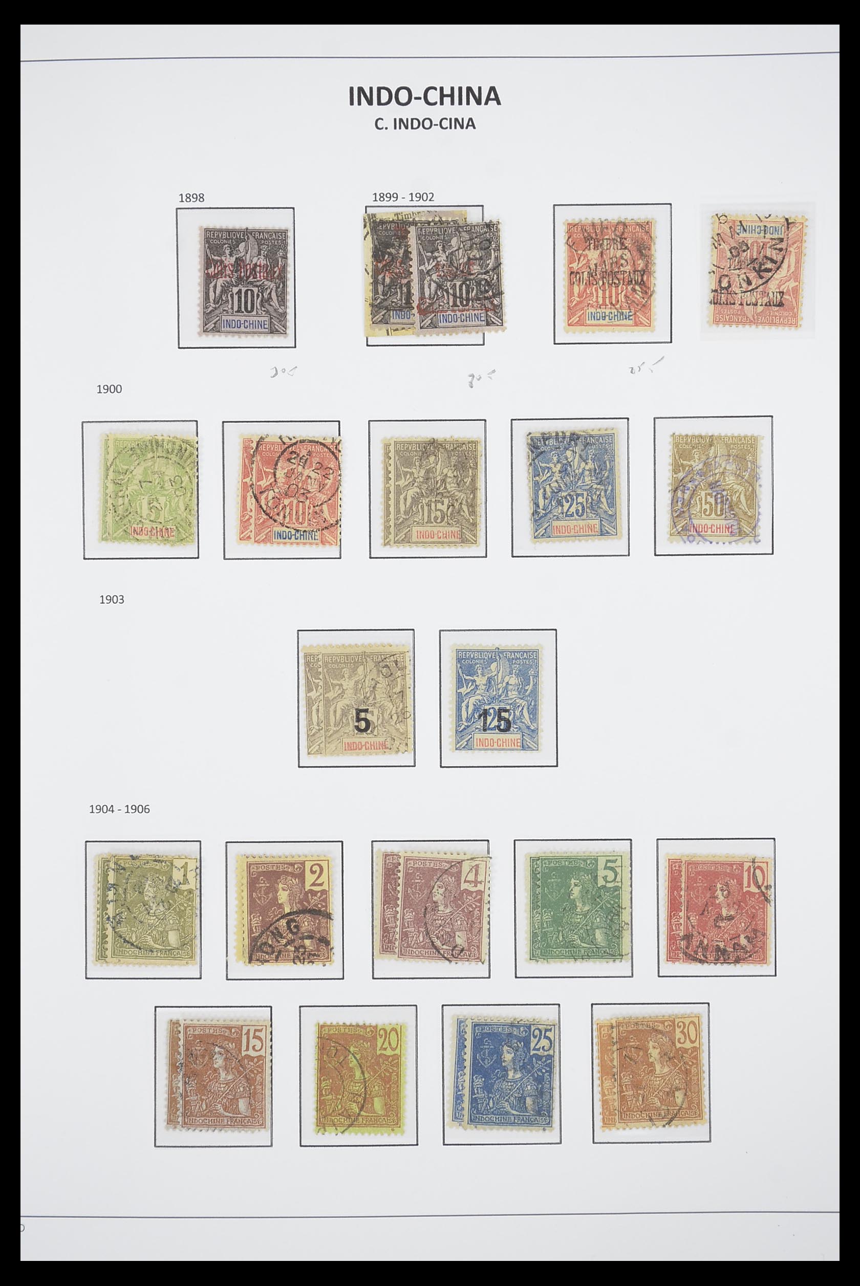 33695 004 - Postzegelverzameling 33695 Indochina 1876-1946.