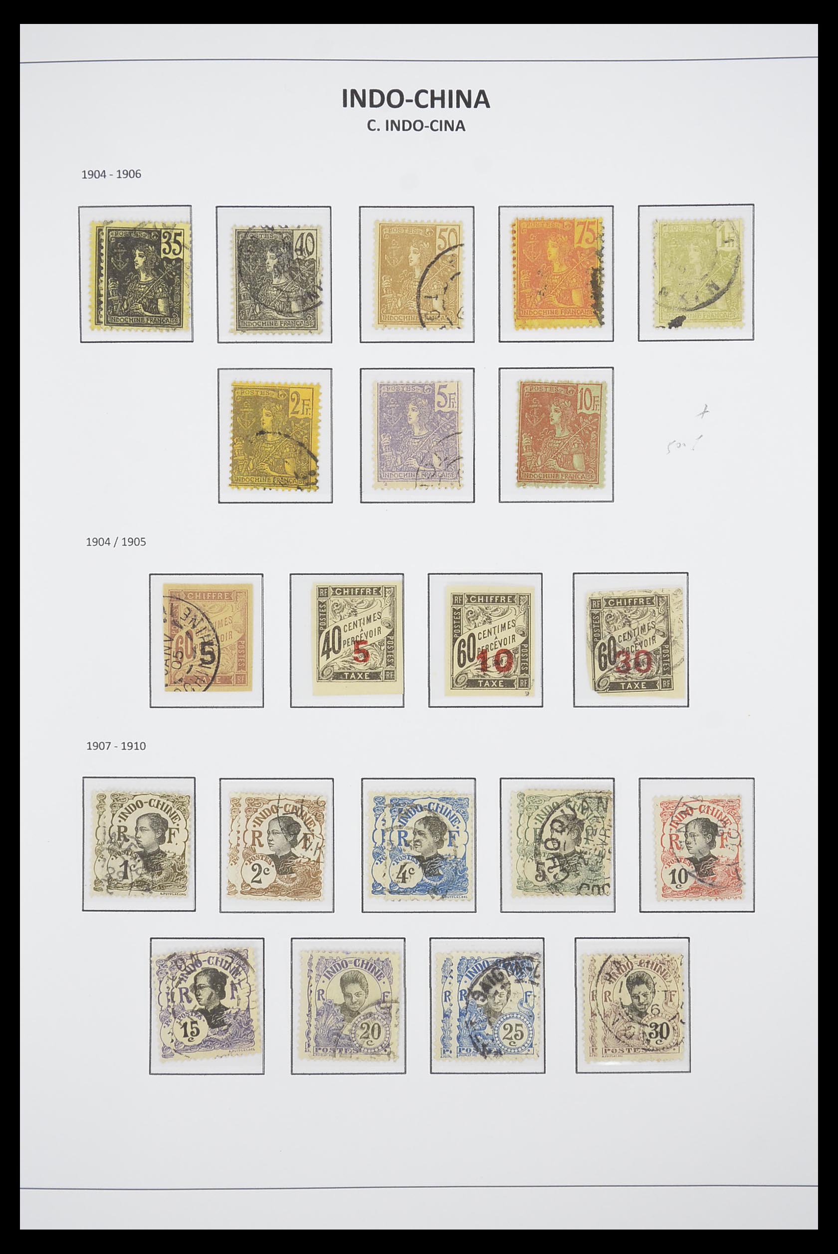 33695 005 - Postzegelverzameling 33695 Indochina 1876-1946.