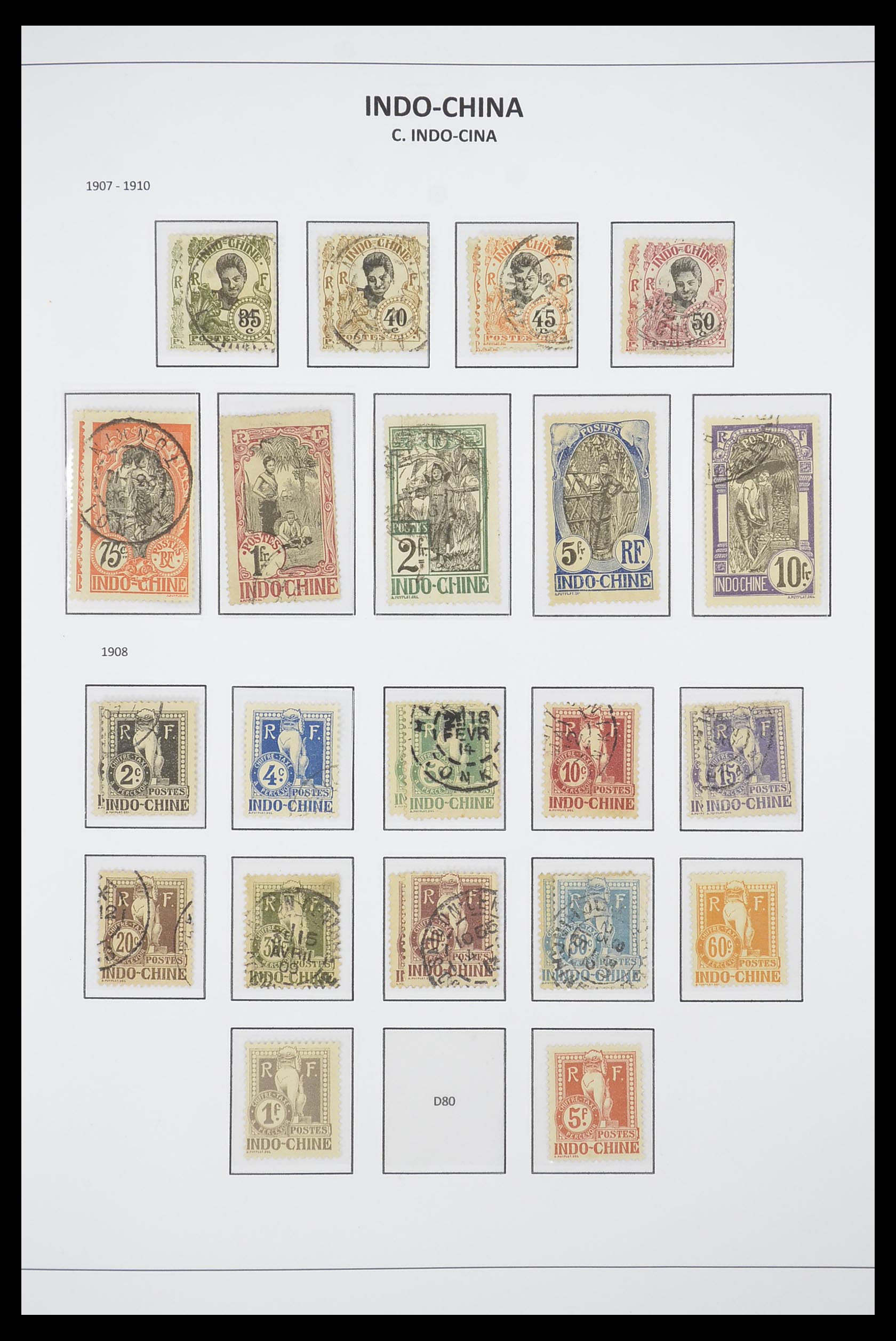 33695 006 - Postzegelverzameling 33695 Indochina 1876-1946.