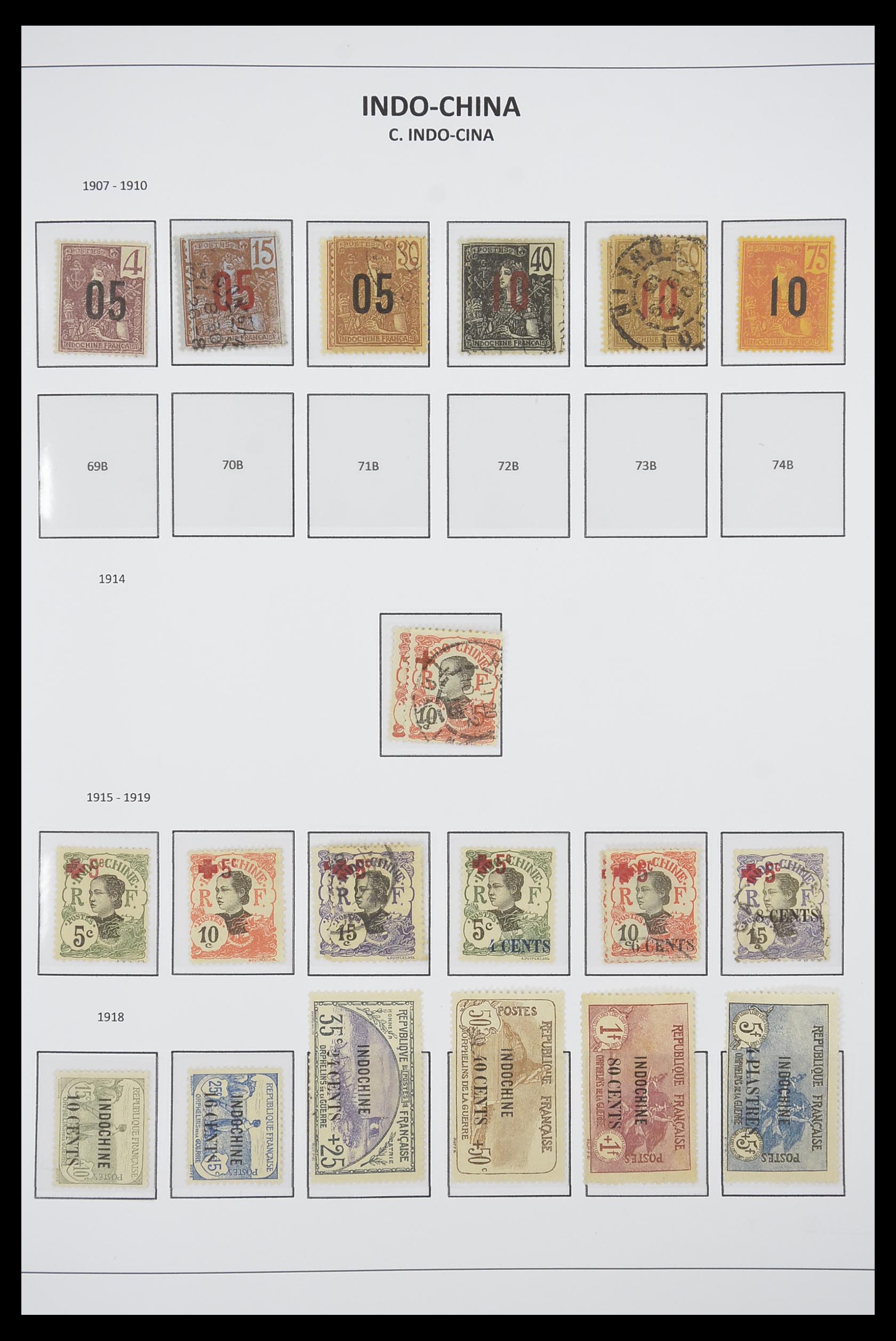 33695 007 - Stamp collection 33695 Indochina 1876-1946.