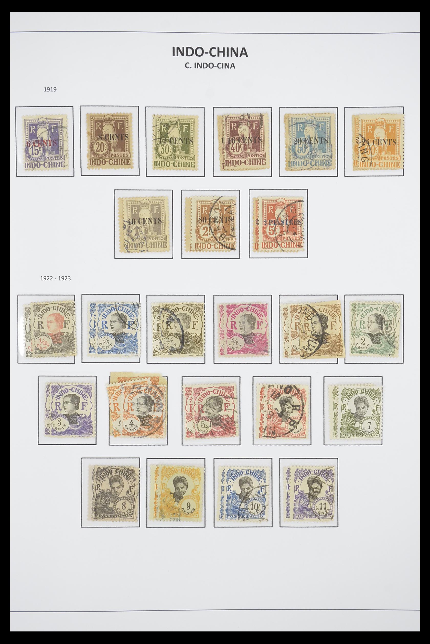 33695 009 - Postzegelverzameling 33695 Indochina 1876-1946.