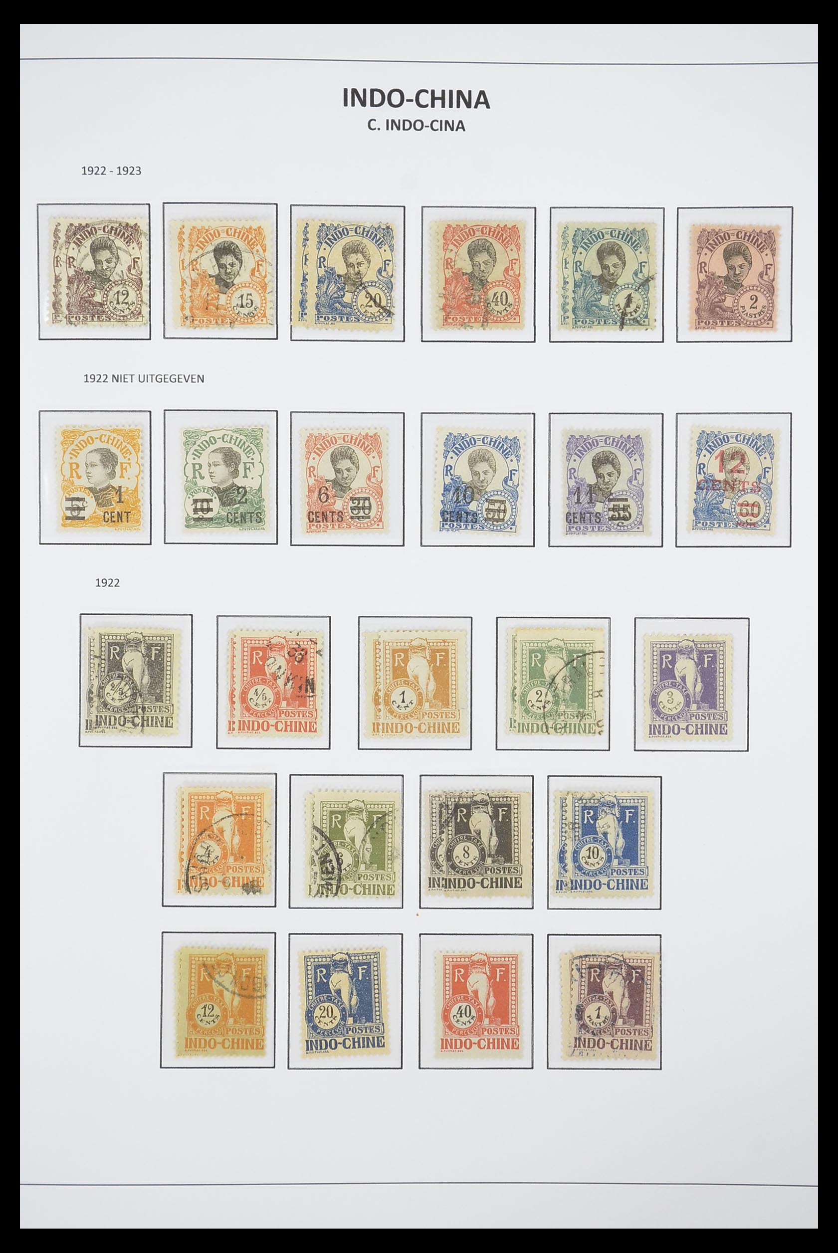 33695 010 - Postzegelverzameling 33695 Indochina 1876-1946.