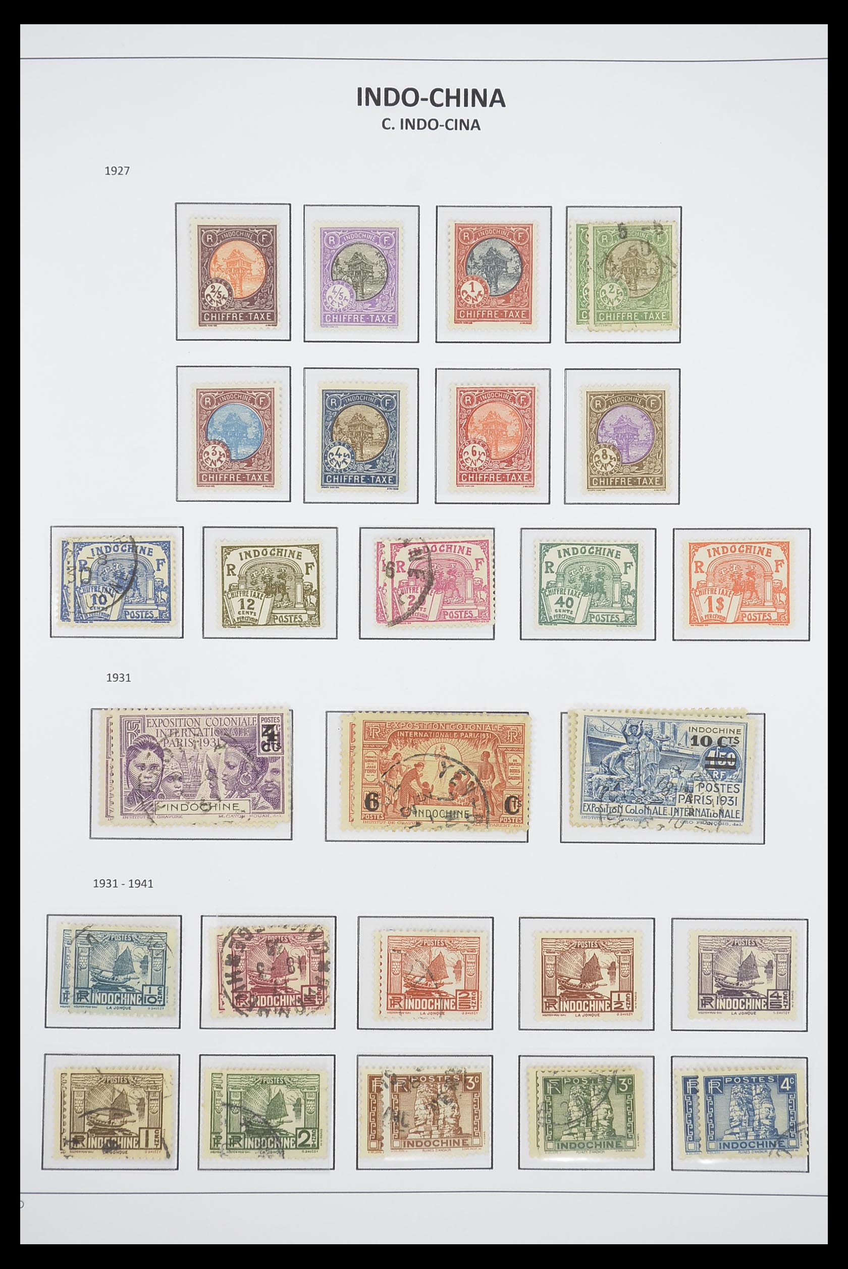 33695 012 - Postzegelverzameling 33695 Indochina 1876-1946.