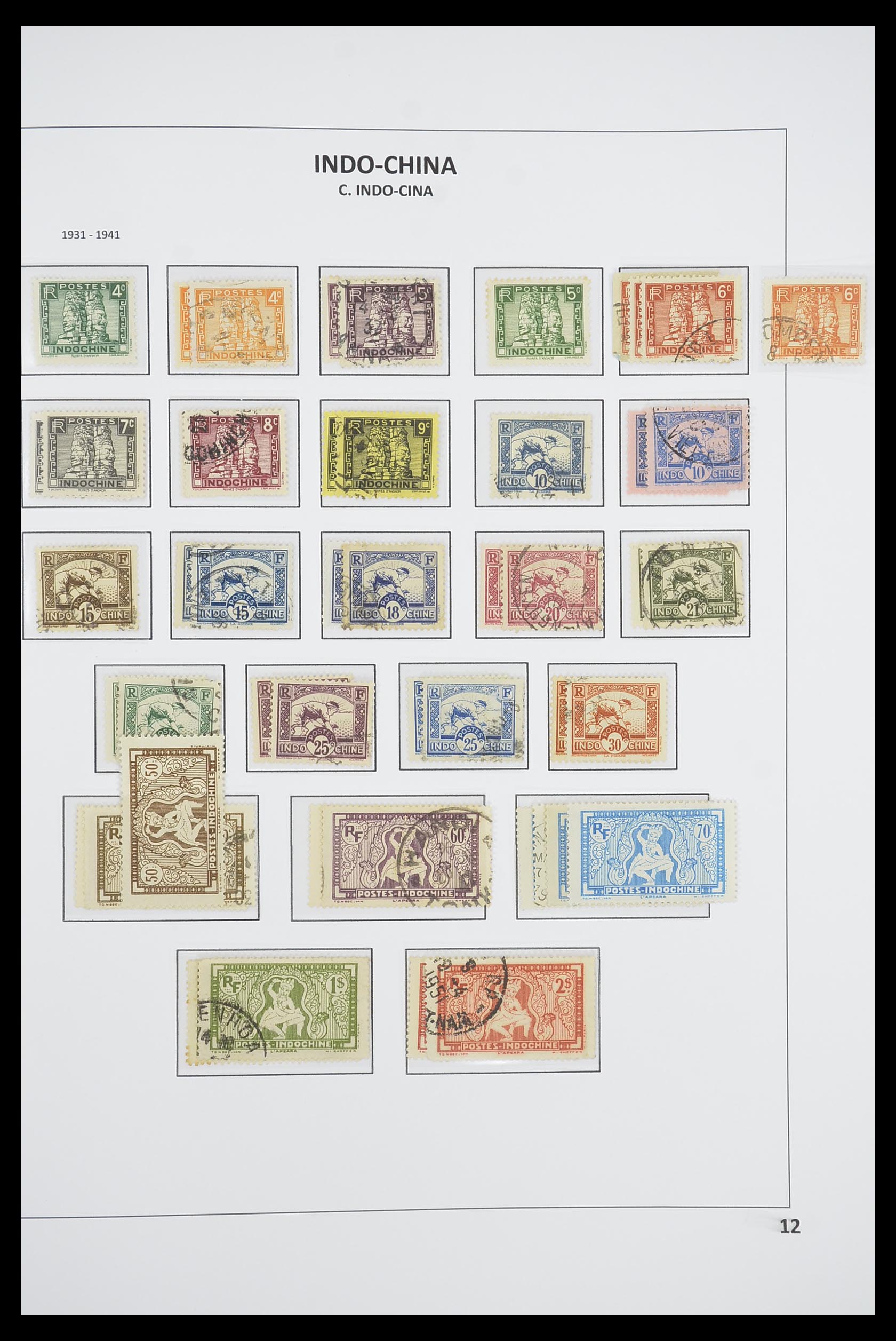 33695 013 - Postzegelverzameling 33695 Indochina 1876-1946.