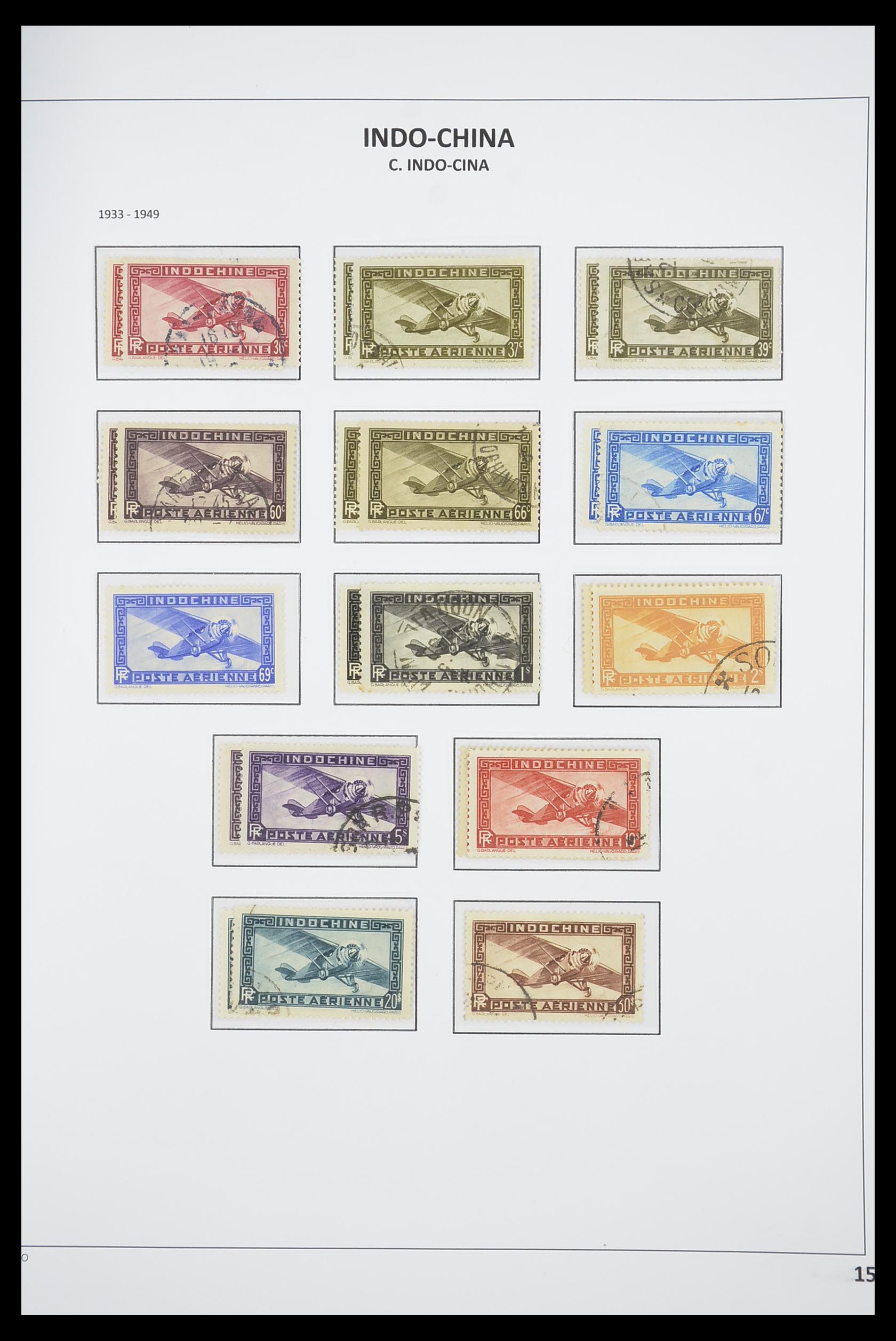 33695 017 - Postzegelverzameling 33695 Indochina 1876-1946.
