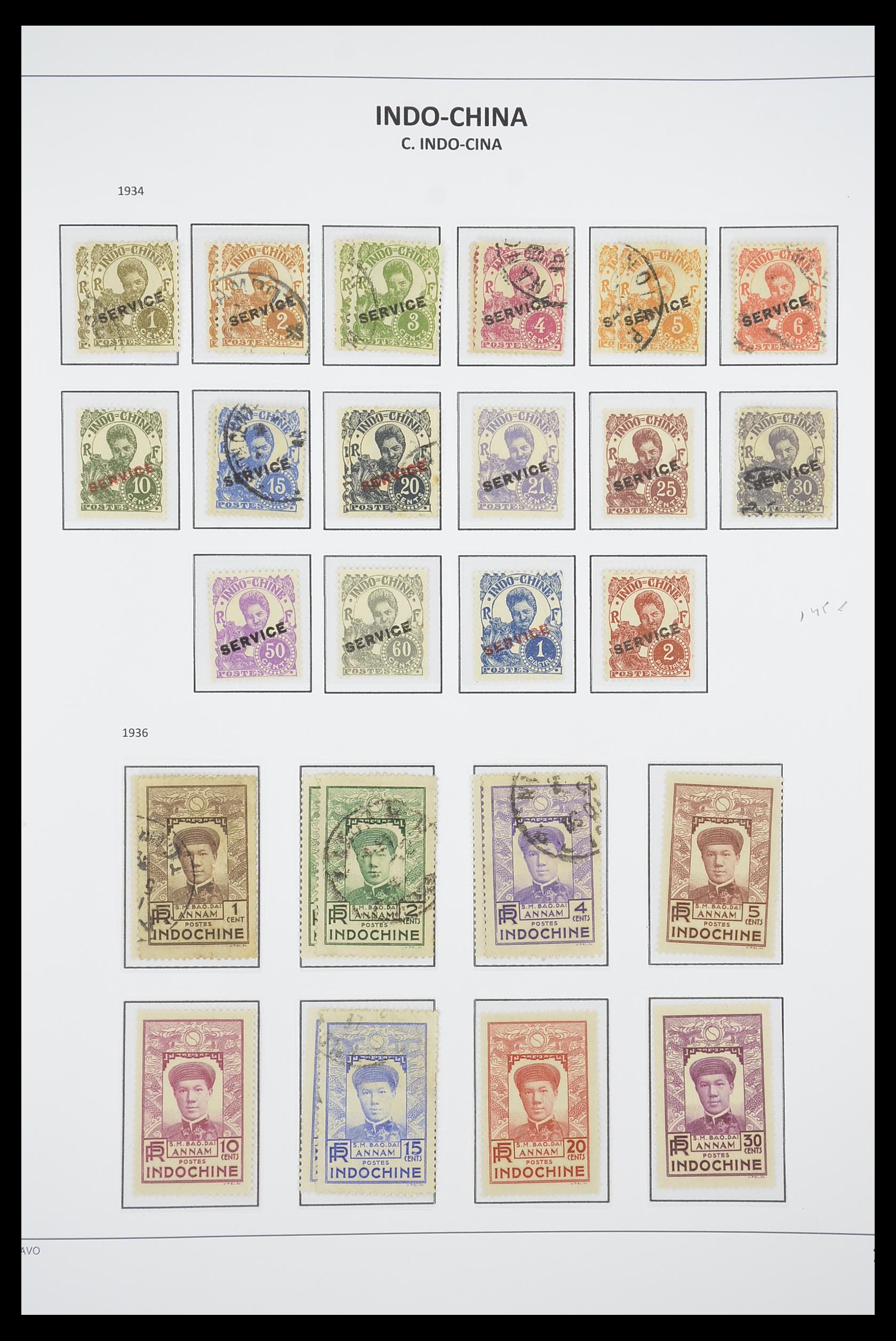 33695 018 - Stamp collection 33695 Indochina 1876-1946.