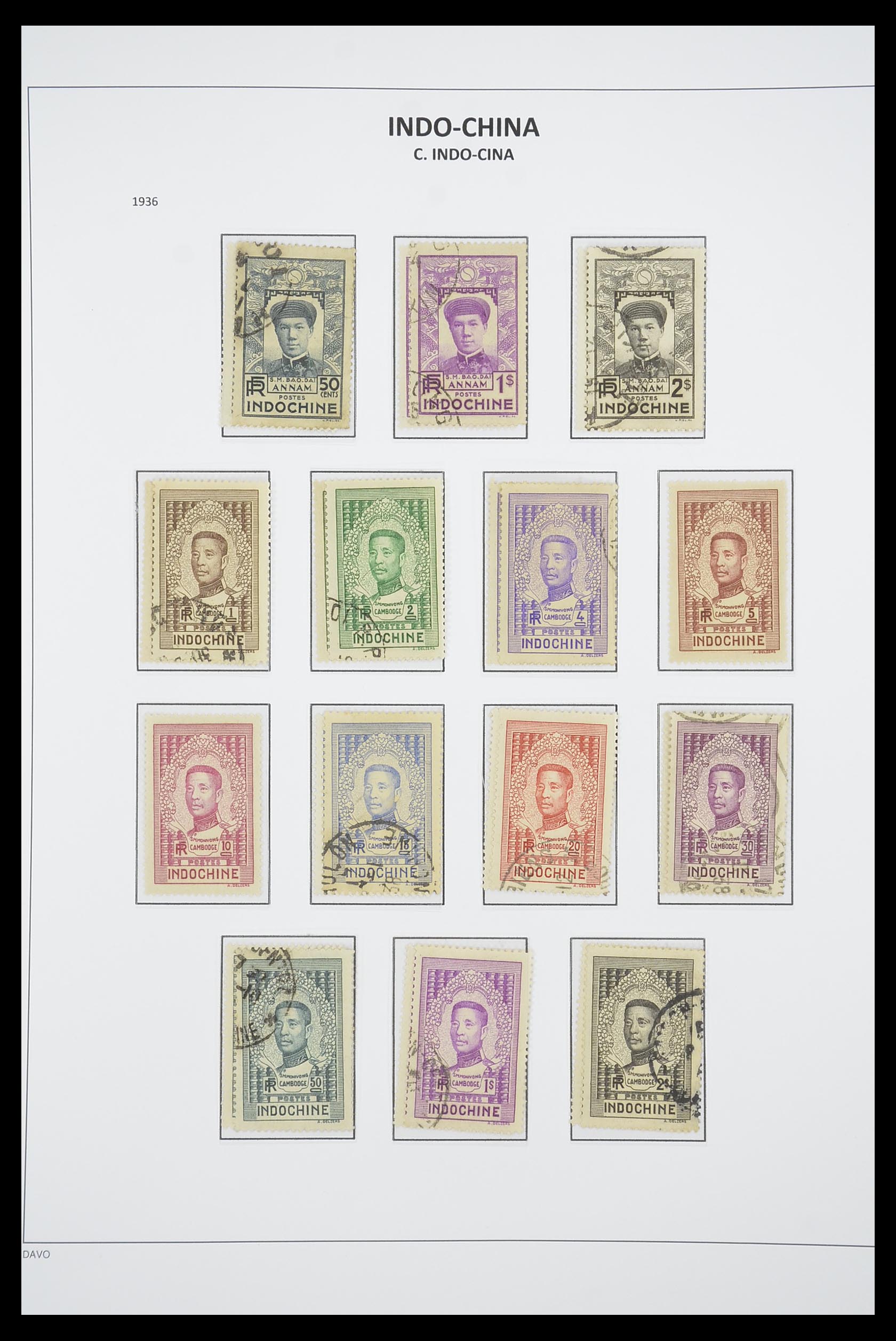 33695 019 - Postzegelverzameling 33695 Indochina 1876-1946.