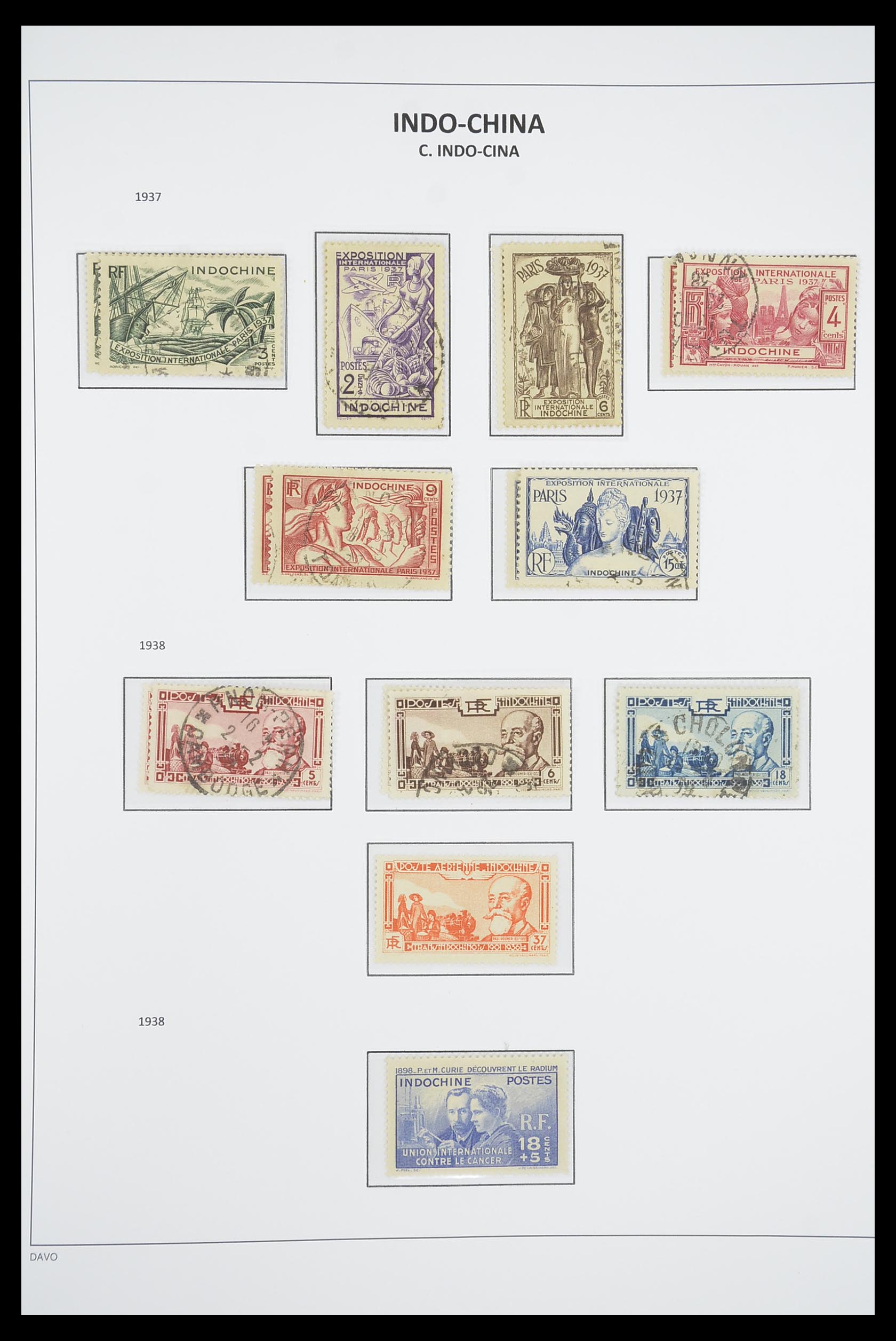 33695 020 - Postzegelverzameling 33695 Indochina 1876-1946.