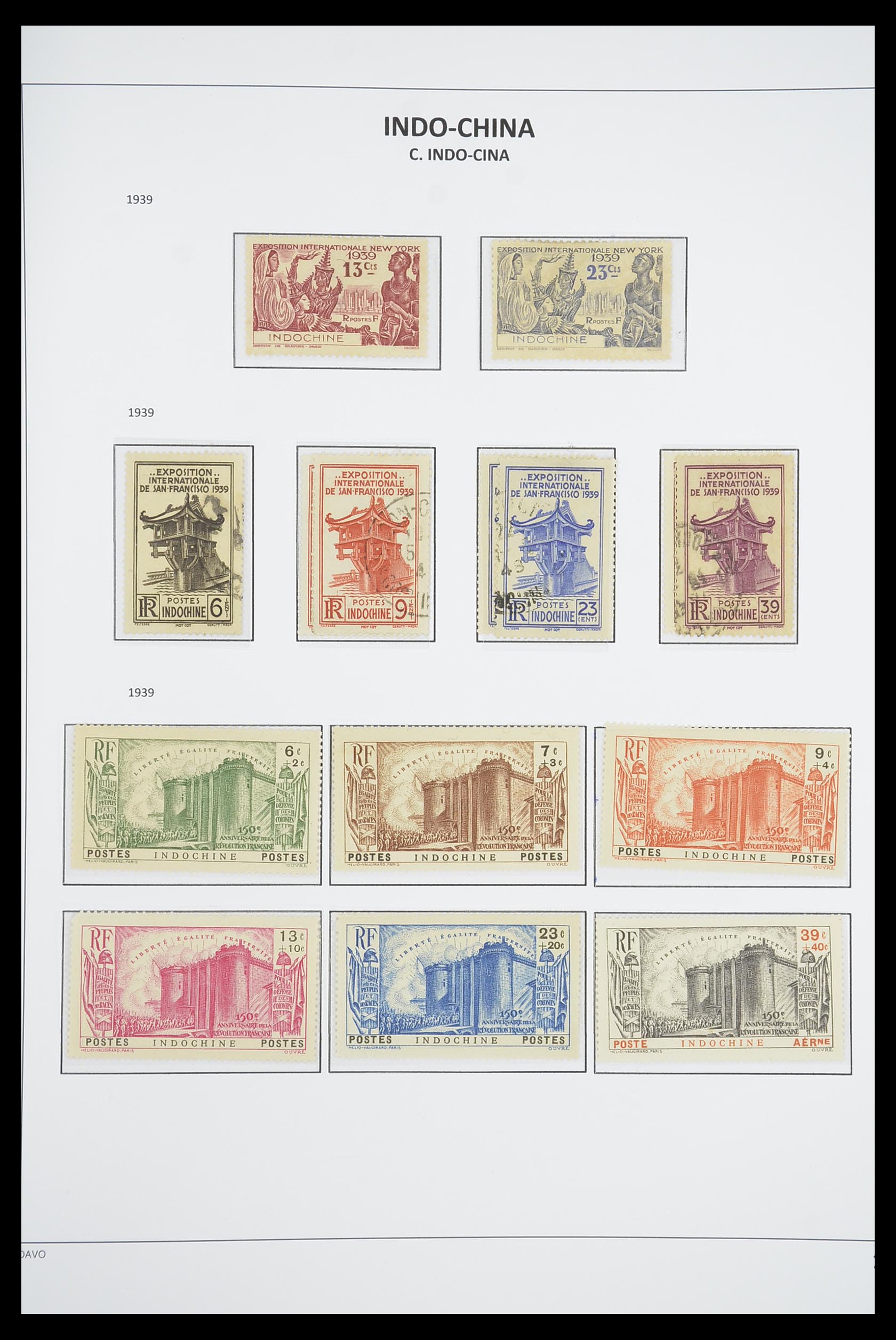33695 022 - Postzegelverzameling 33695 Indochina 1876-1946.