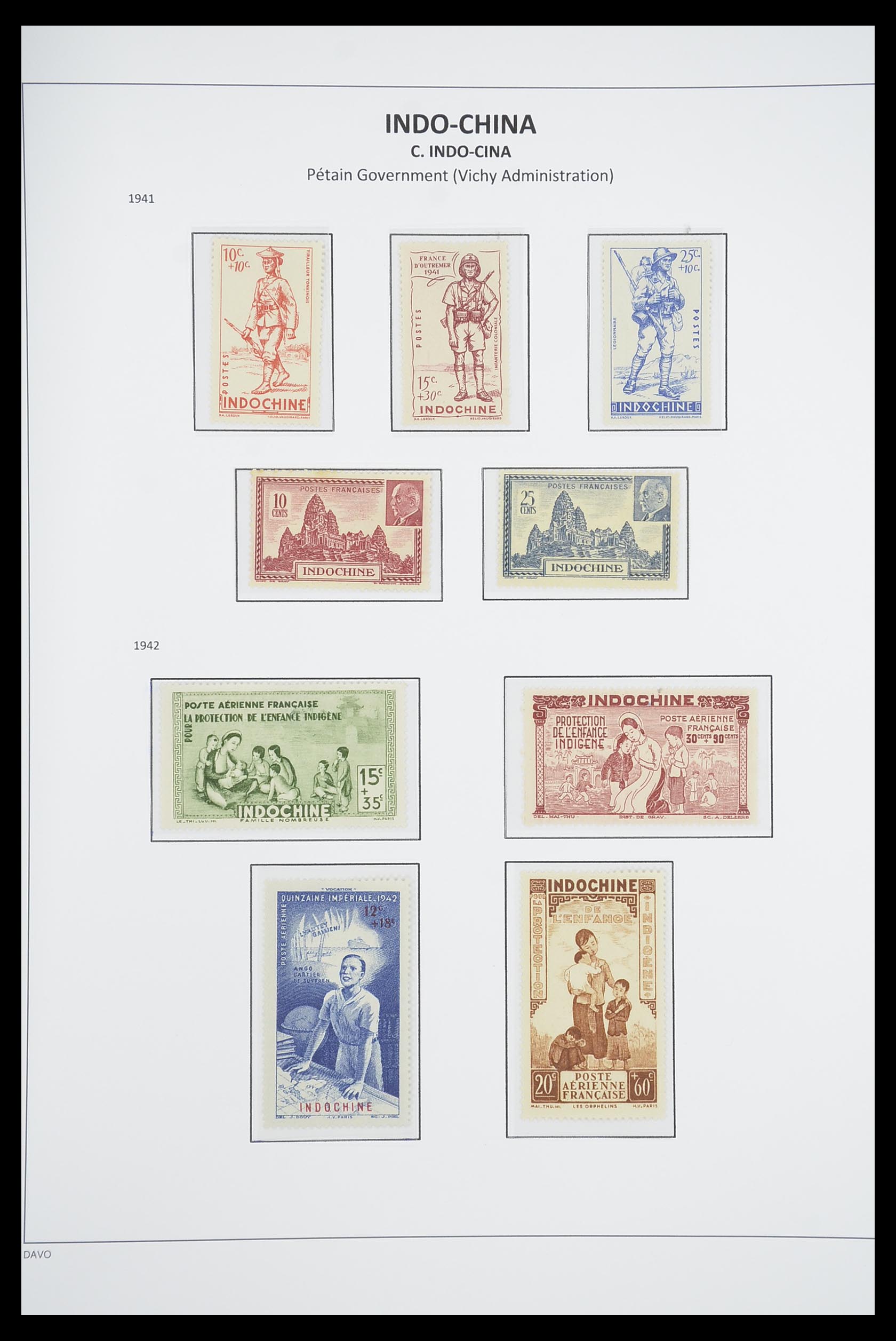 33695 023 - Postzegelverzameling 33695 Indochina 1876-1946.