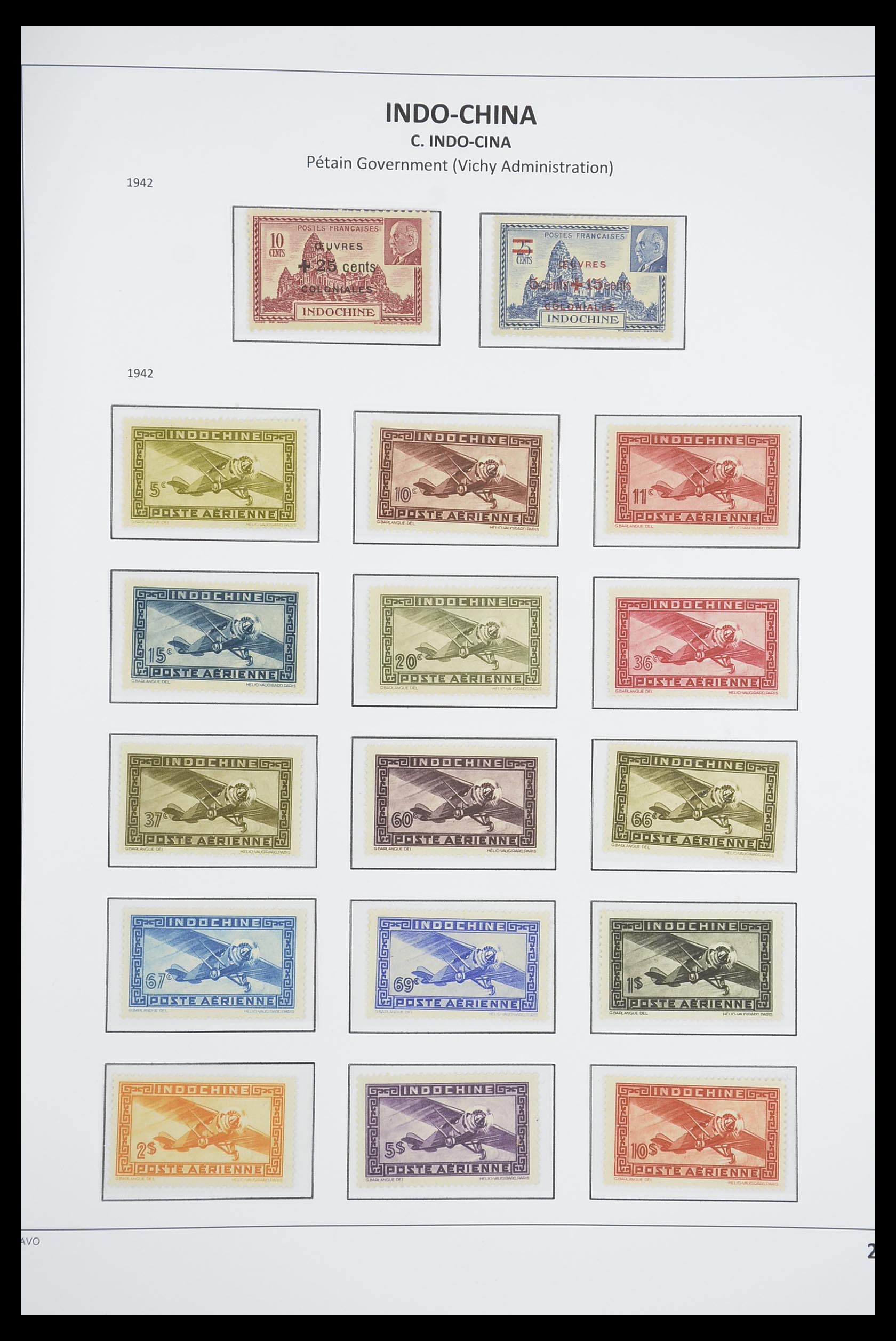 33695 024 - Postzegelverzameling 33695 Indochina 1876-1946.
